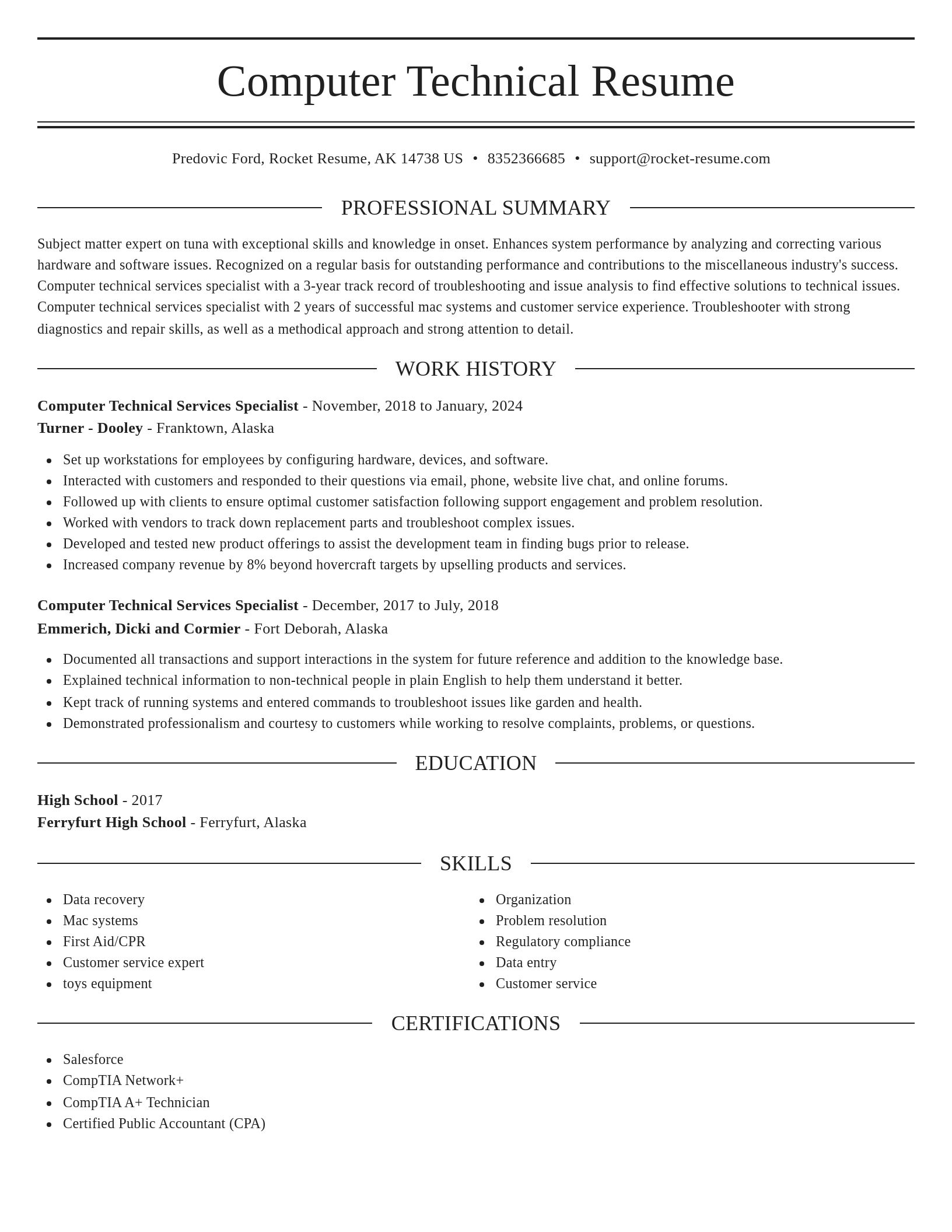 Elegant resume template