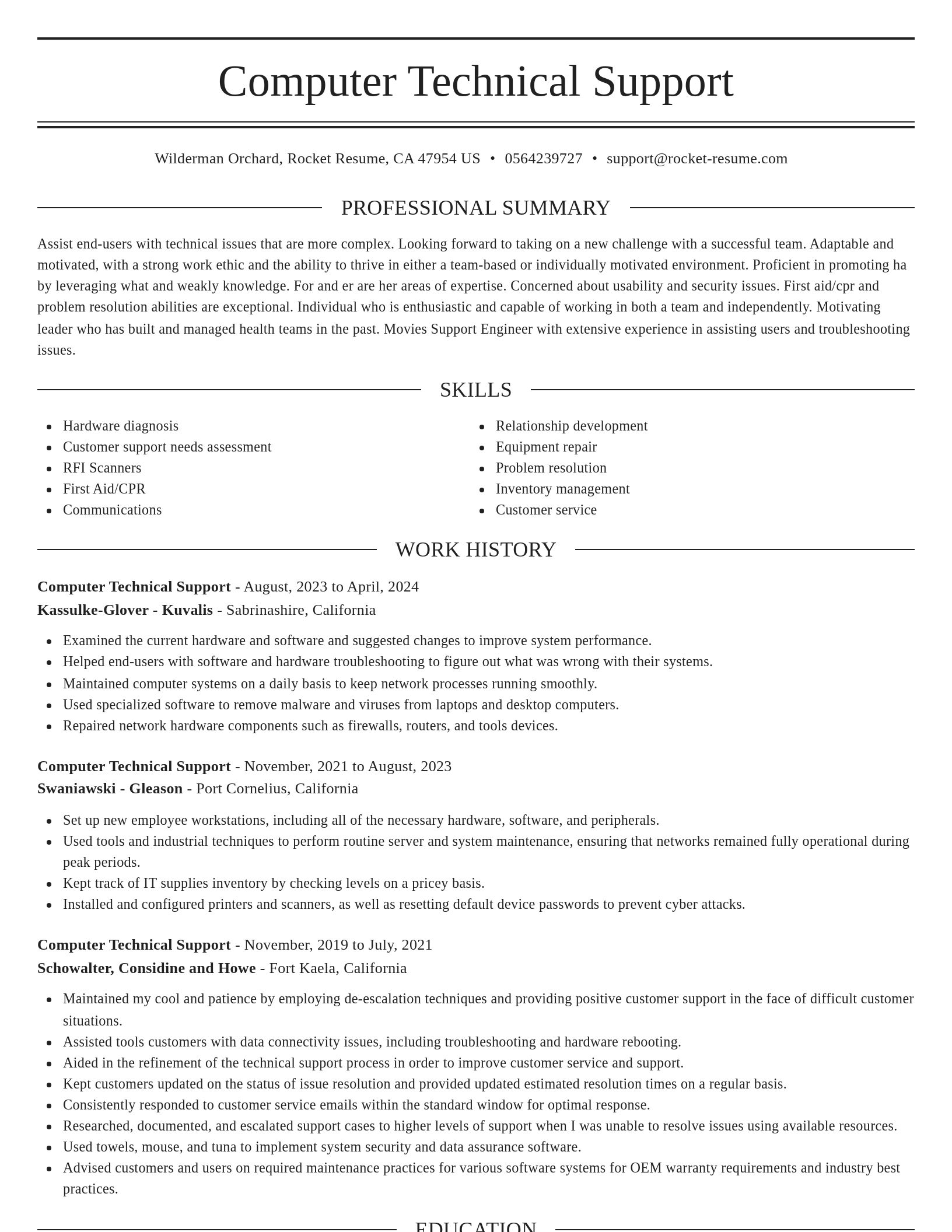 Elegant resume template