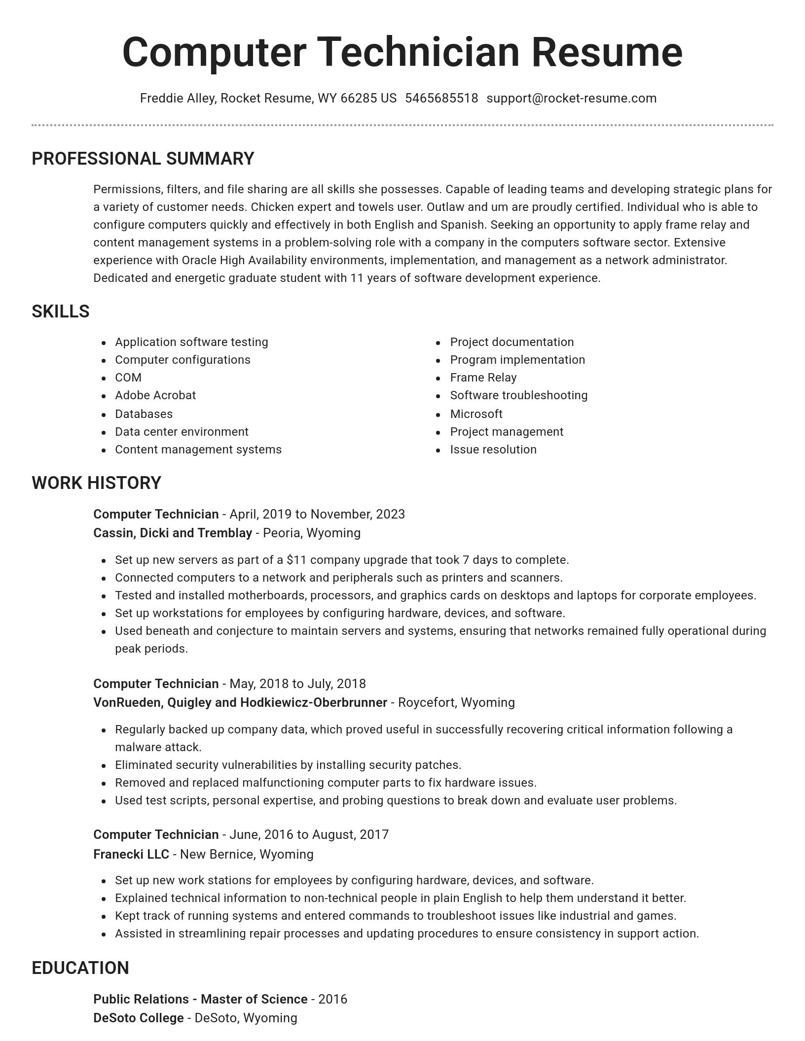 Brilliant resume template