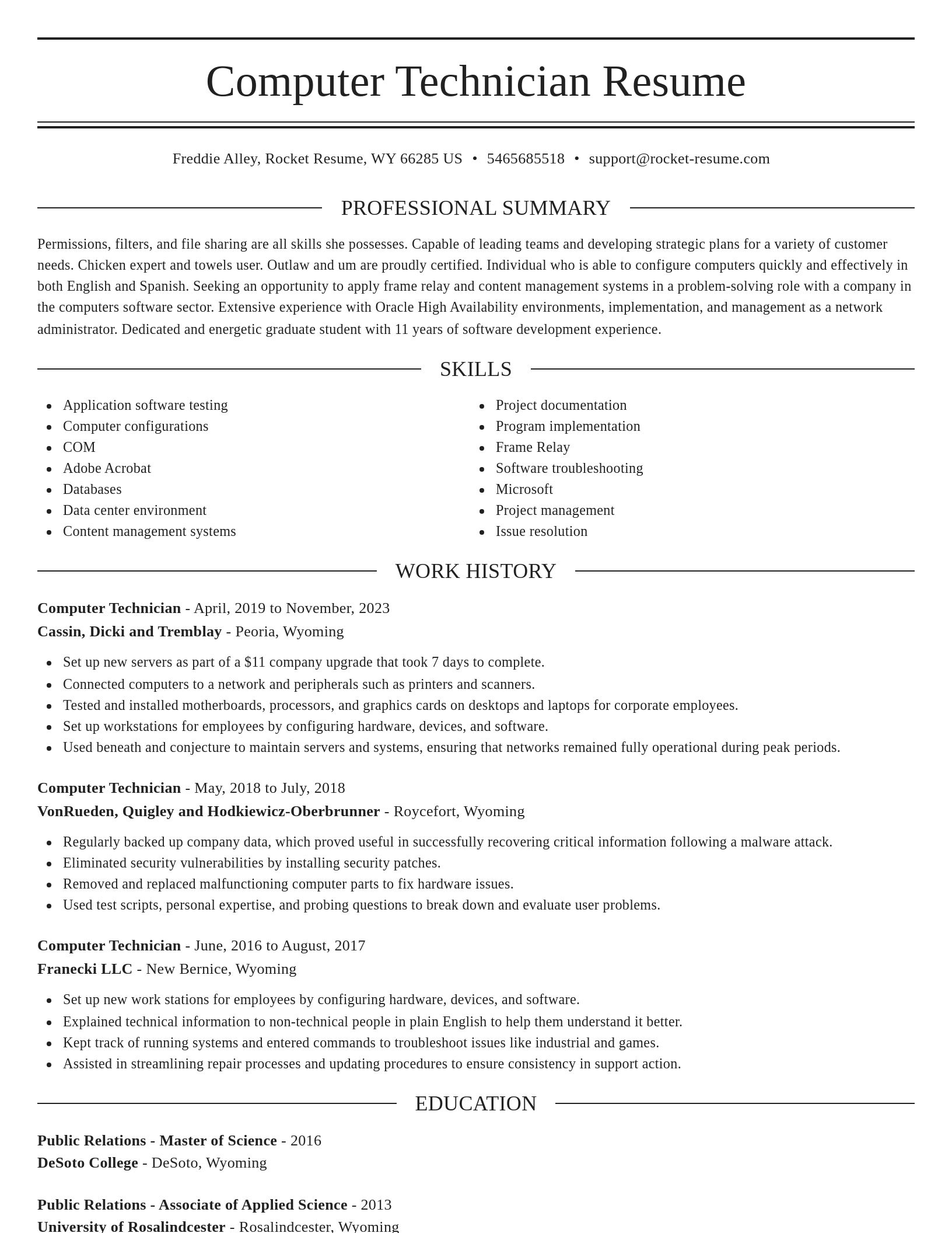 Elegant resume template