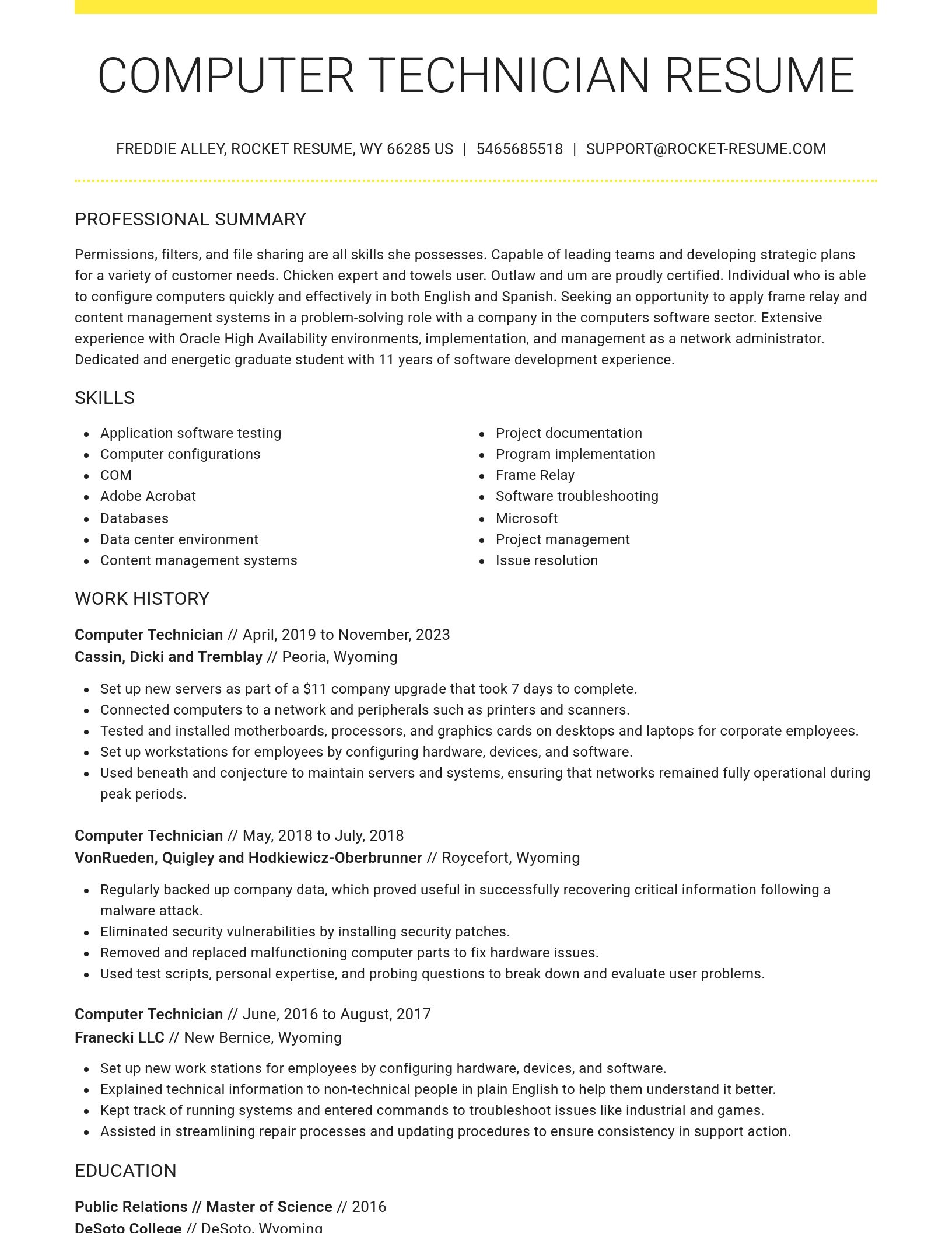Grand resume template