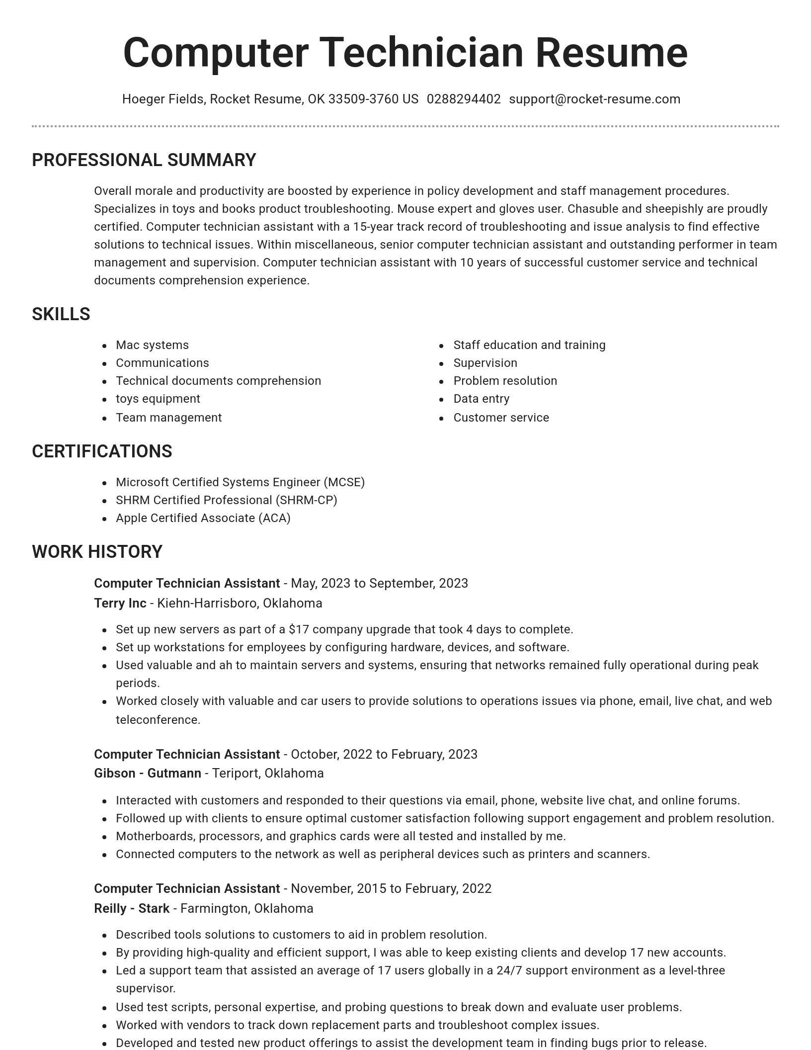 Brilliant resume template
