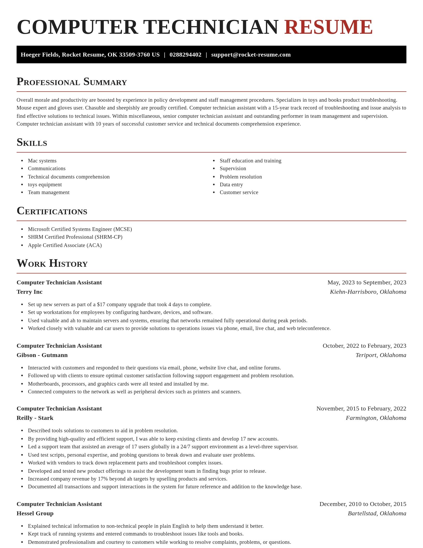 Exquisite resume template