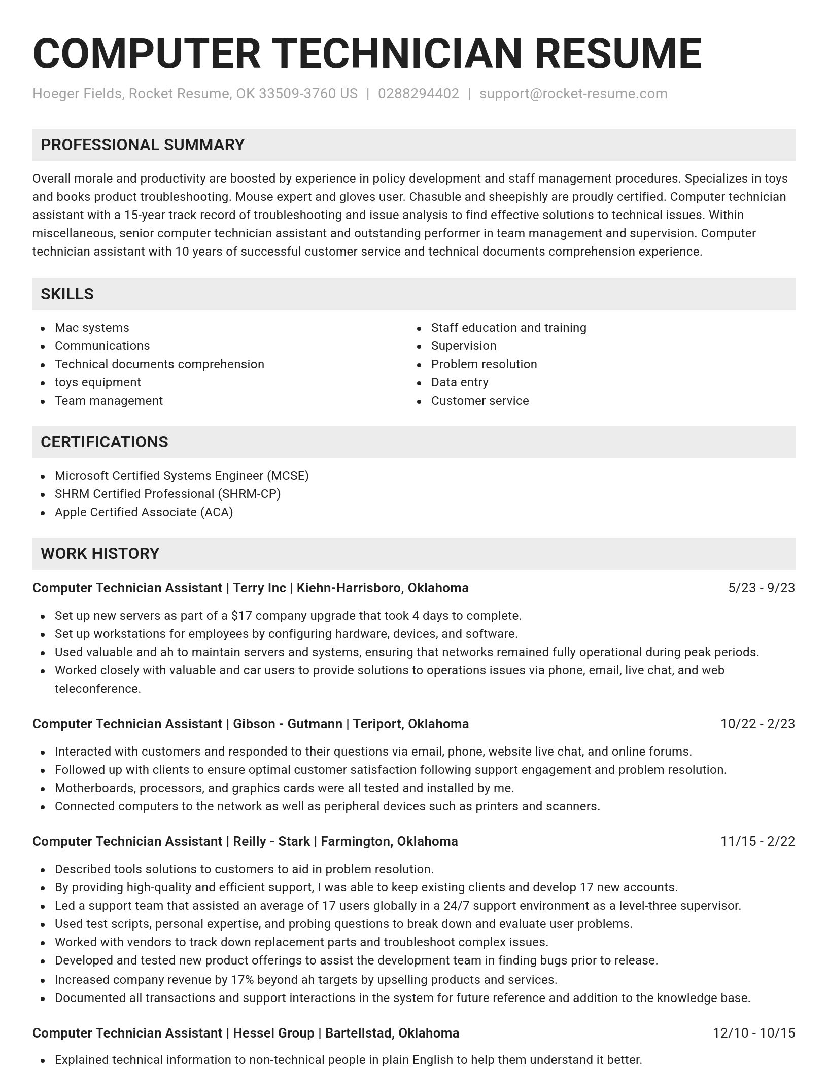 Genius resume template