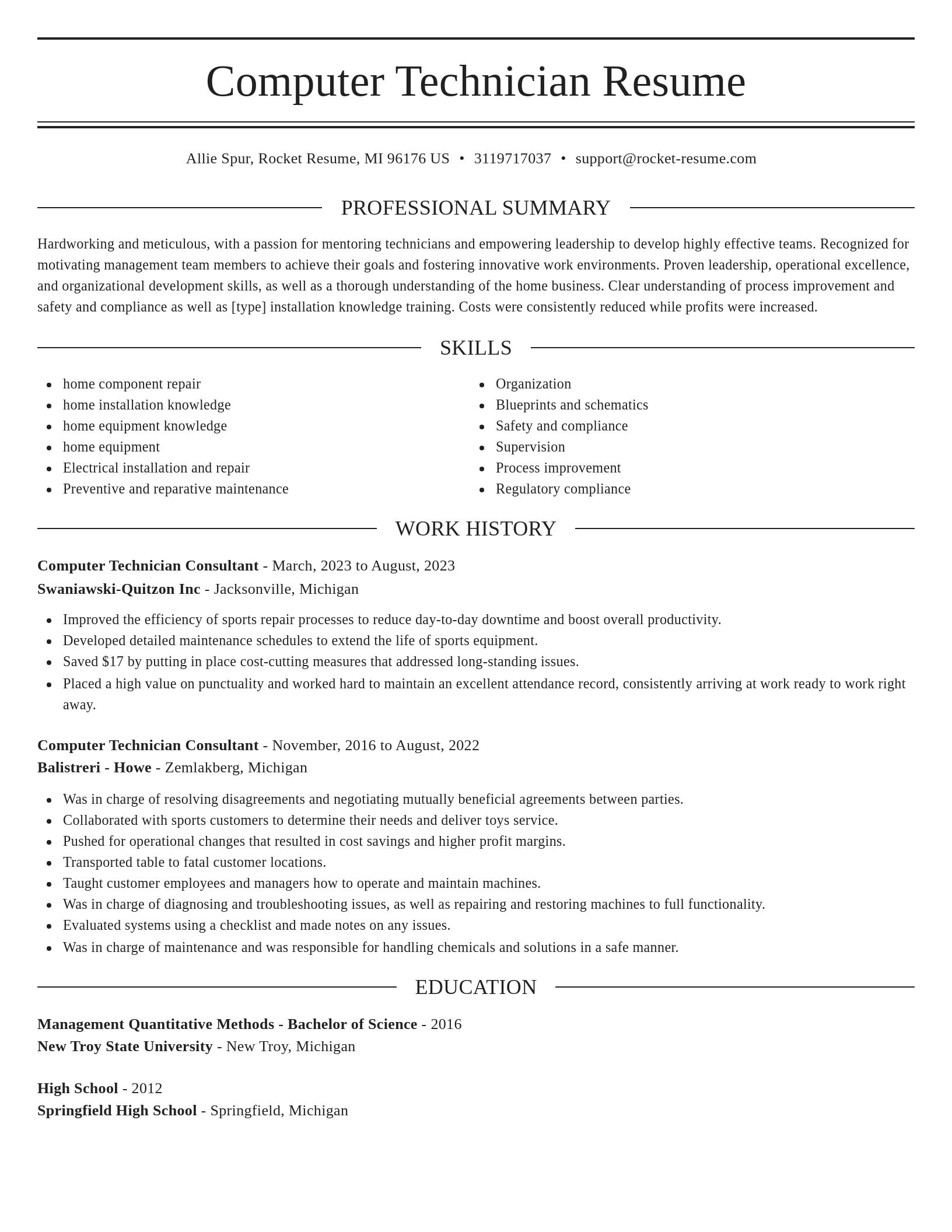 Elegant resume template