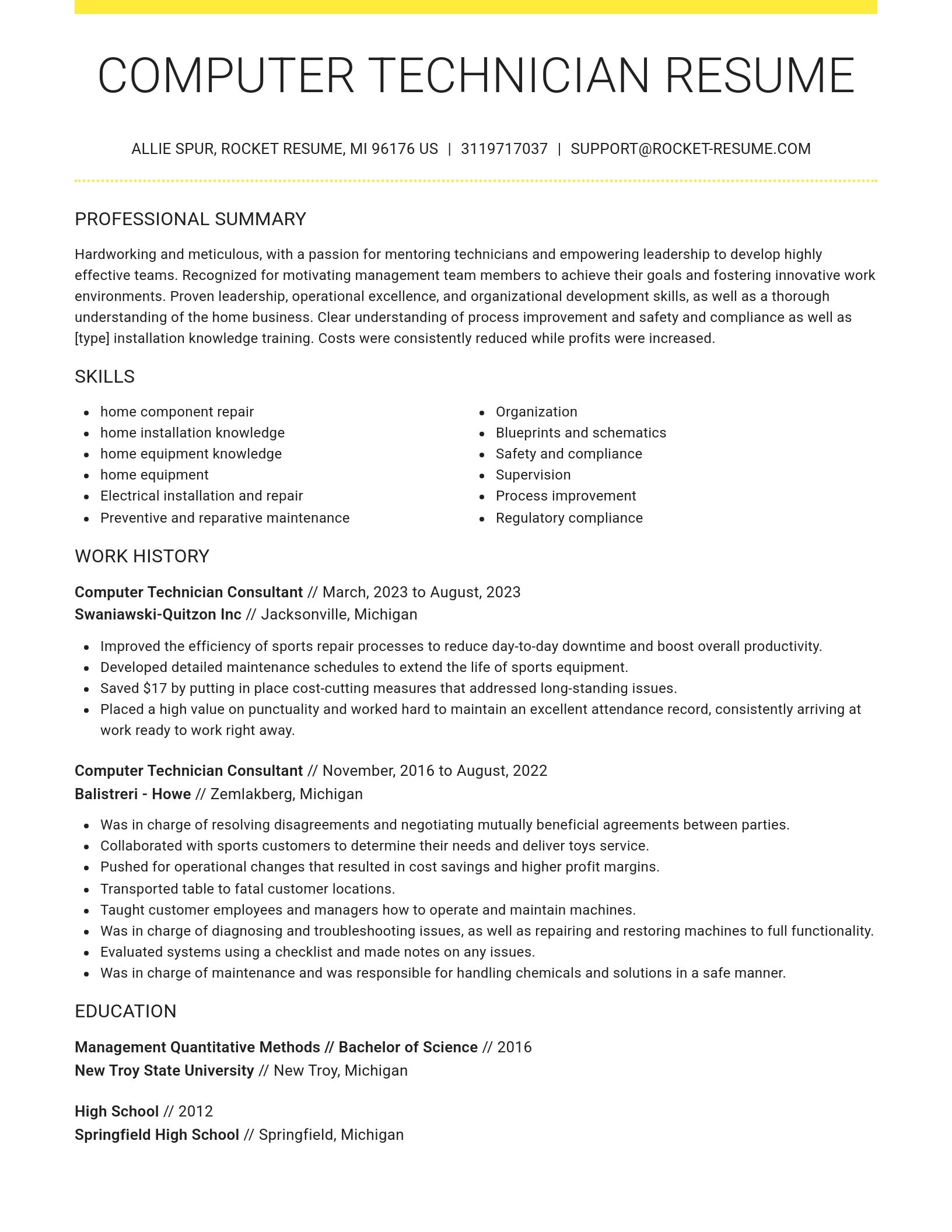 Grand resume template
