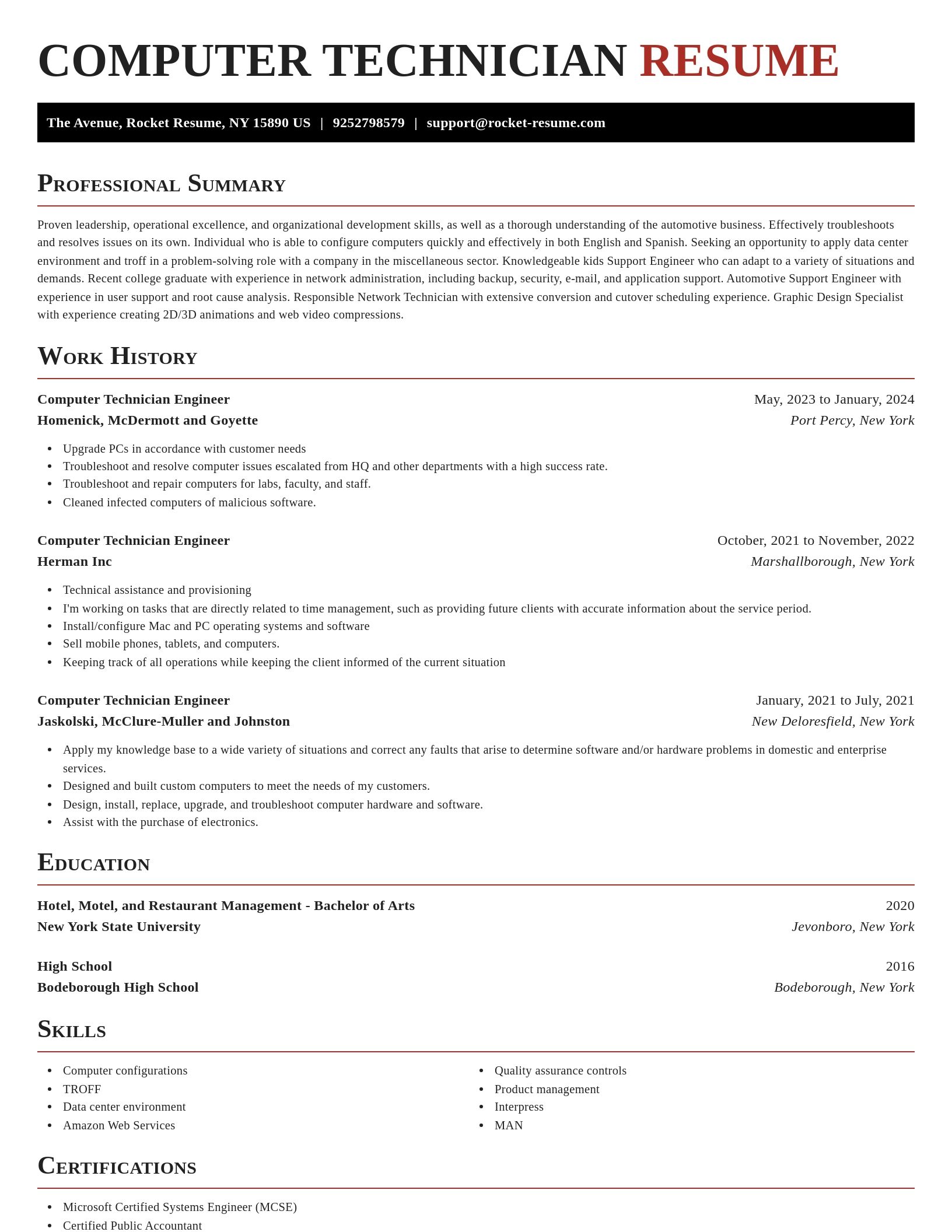 Exquisite resume template