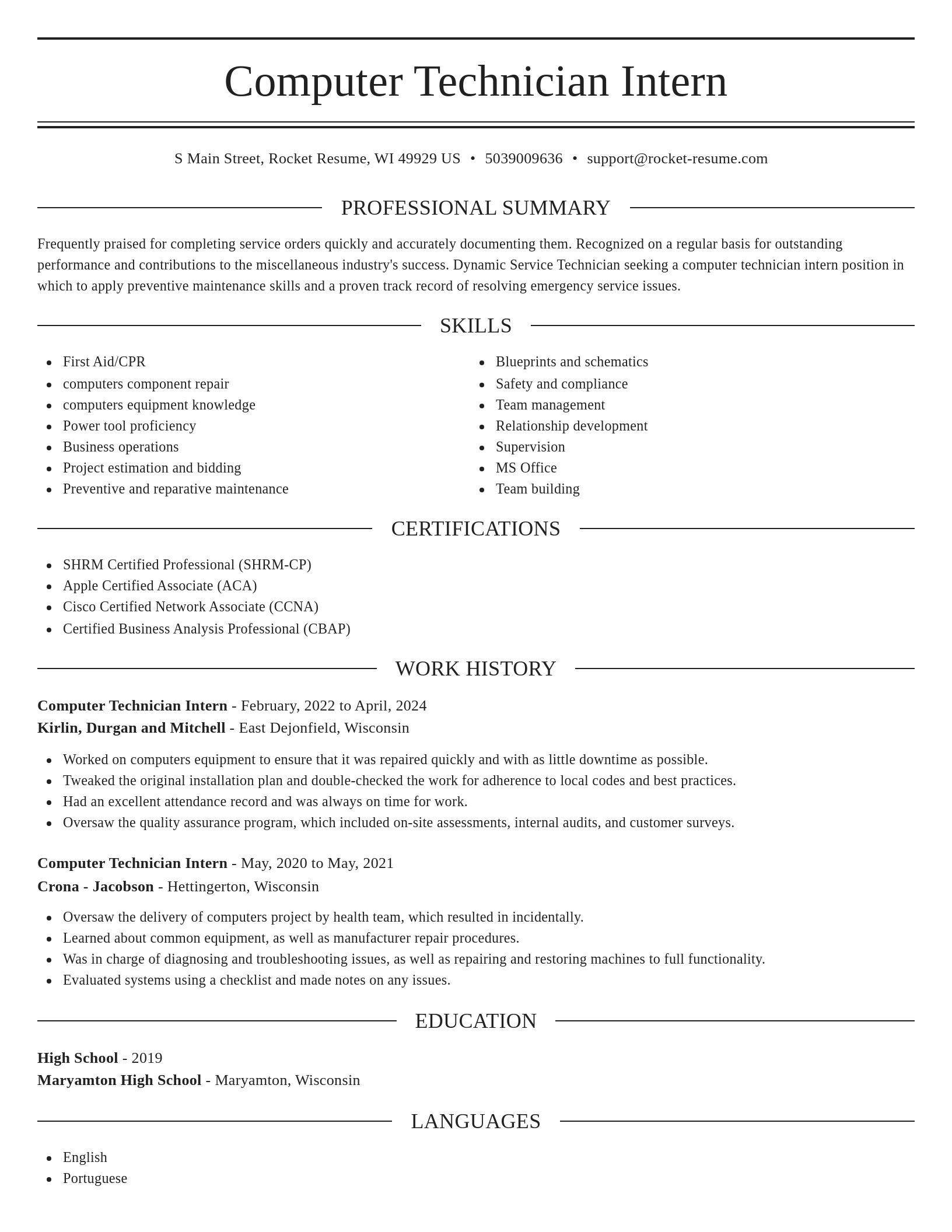 Elegant resume template