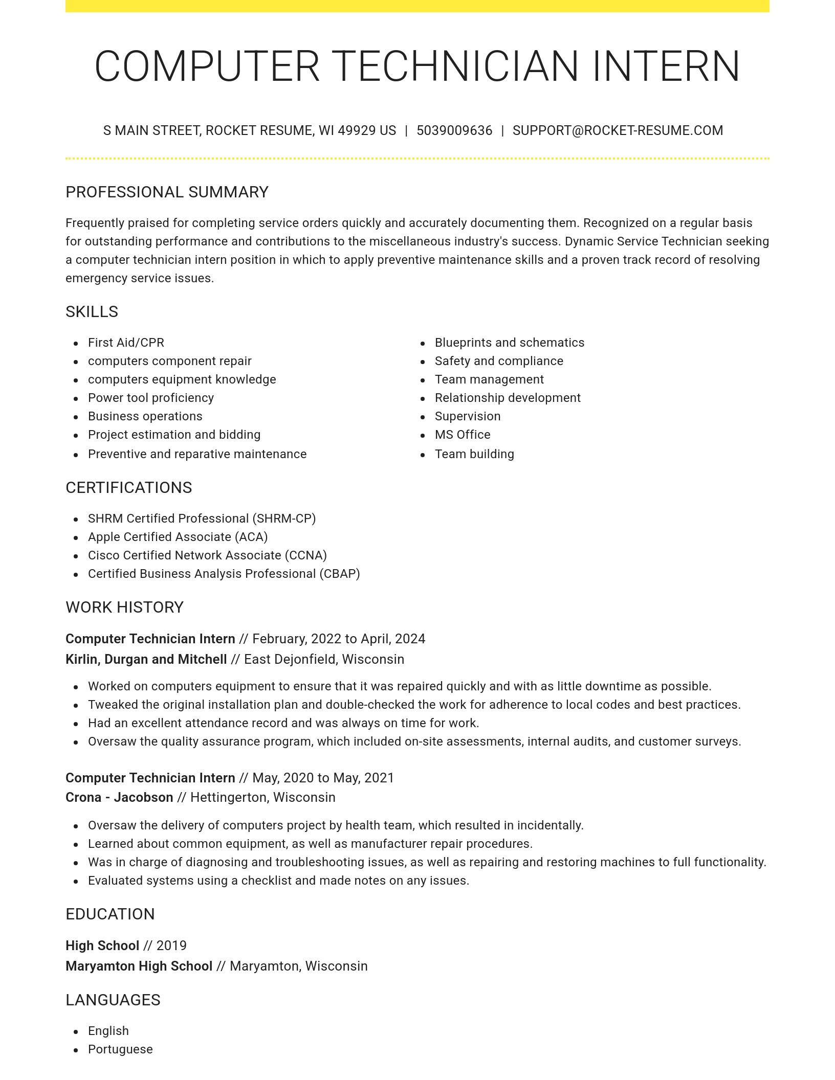 Grand resume template