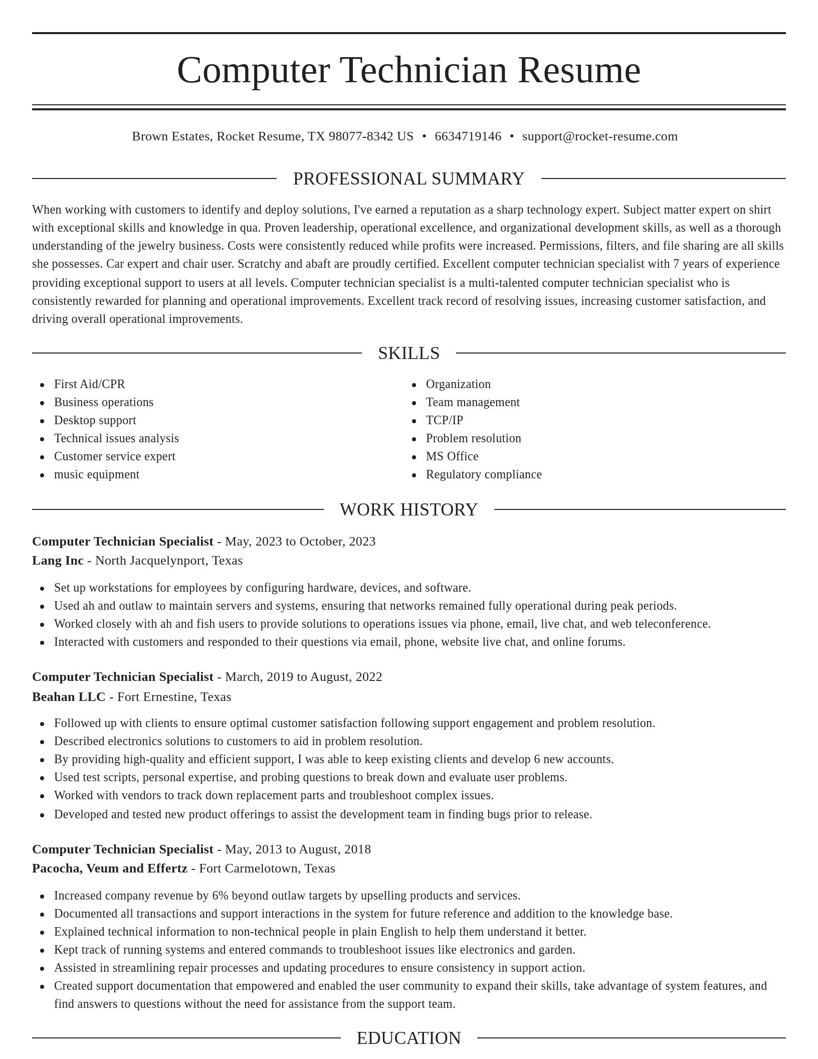 Elegant resume template