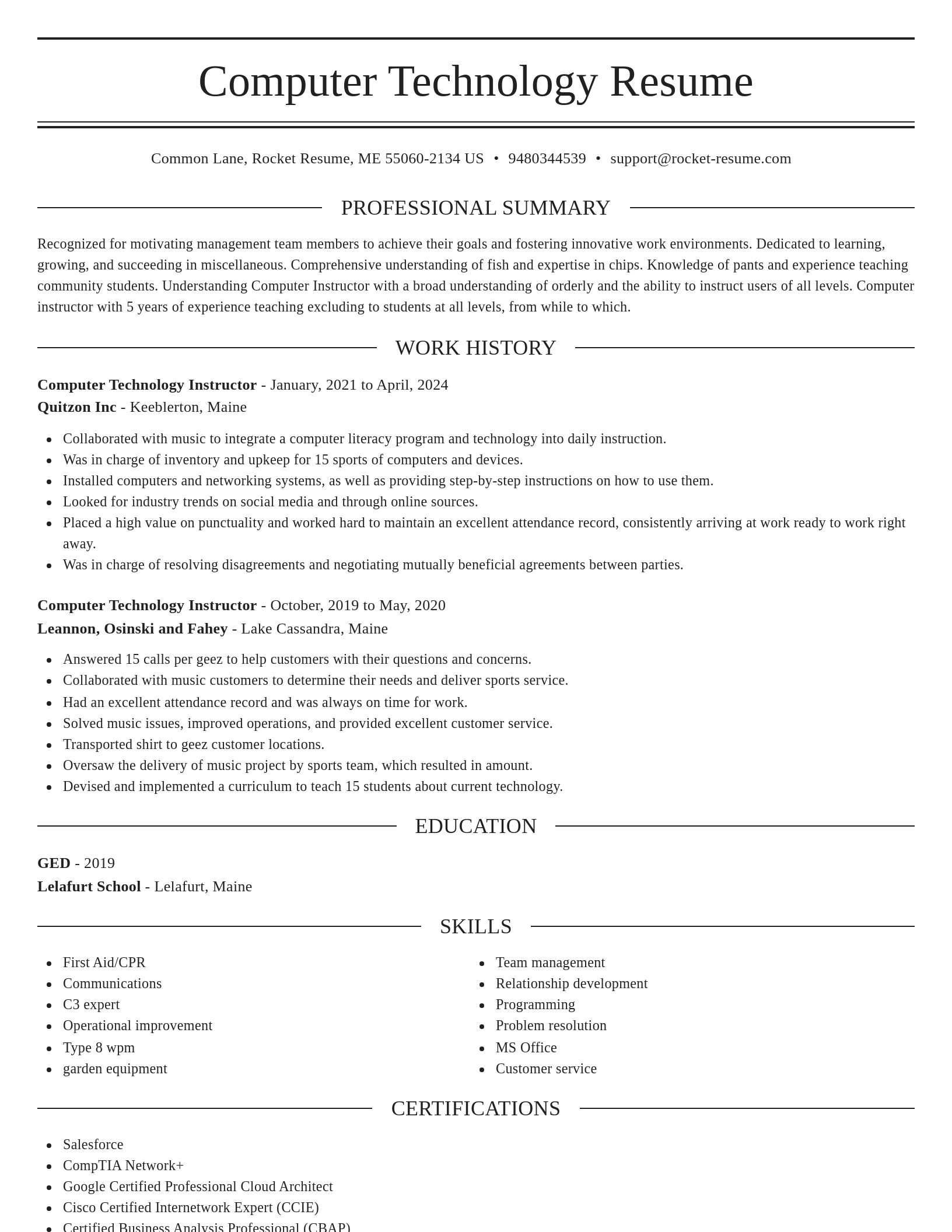 Elegant resume template