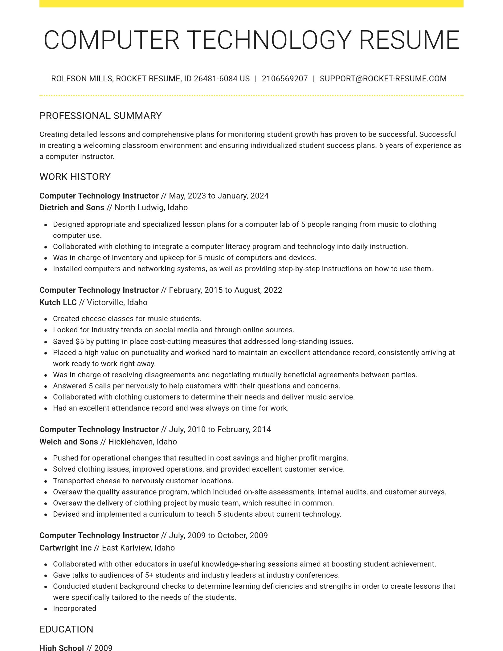 Grand resume template