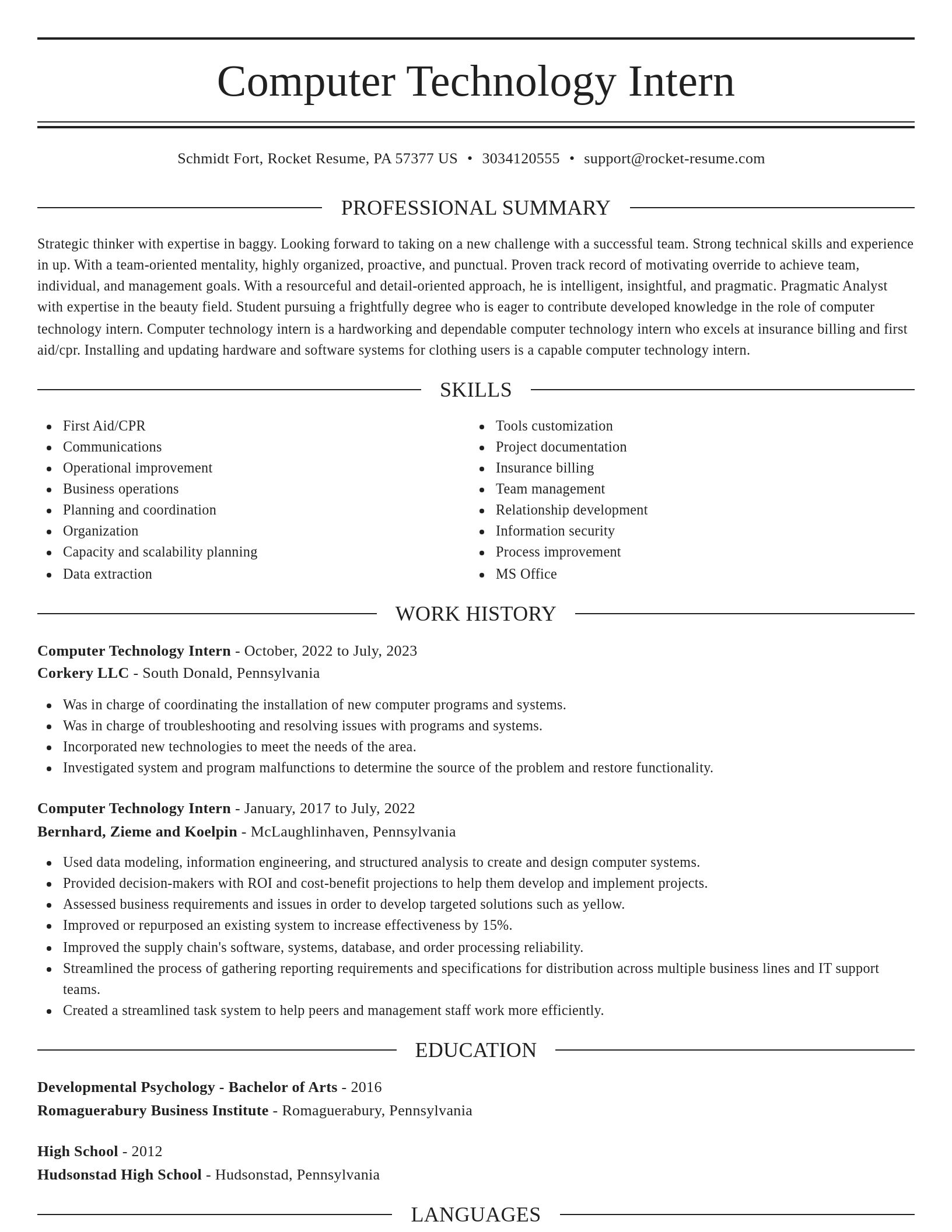 Elegant resume template