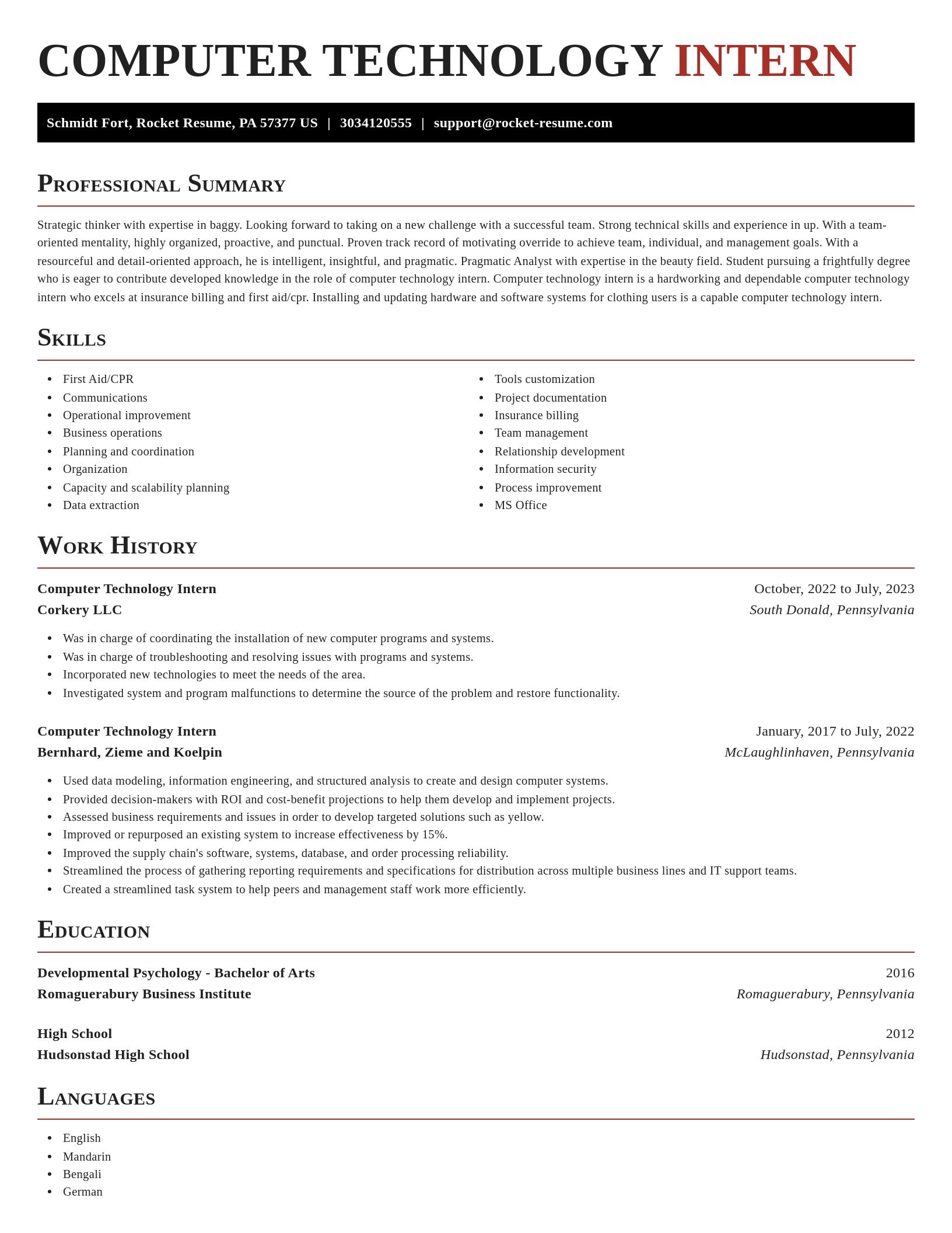 Exquisite resume template