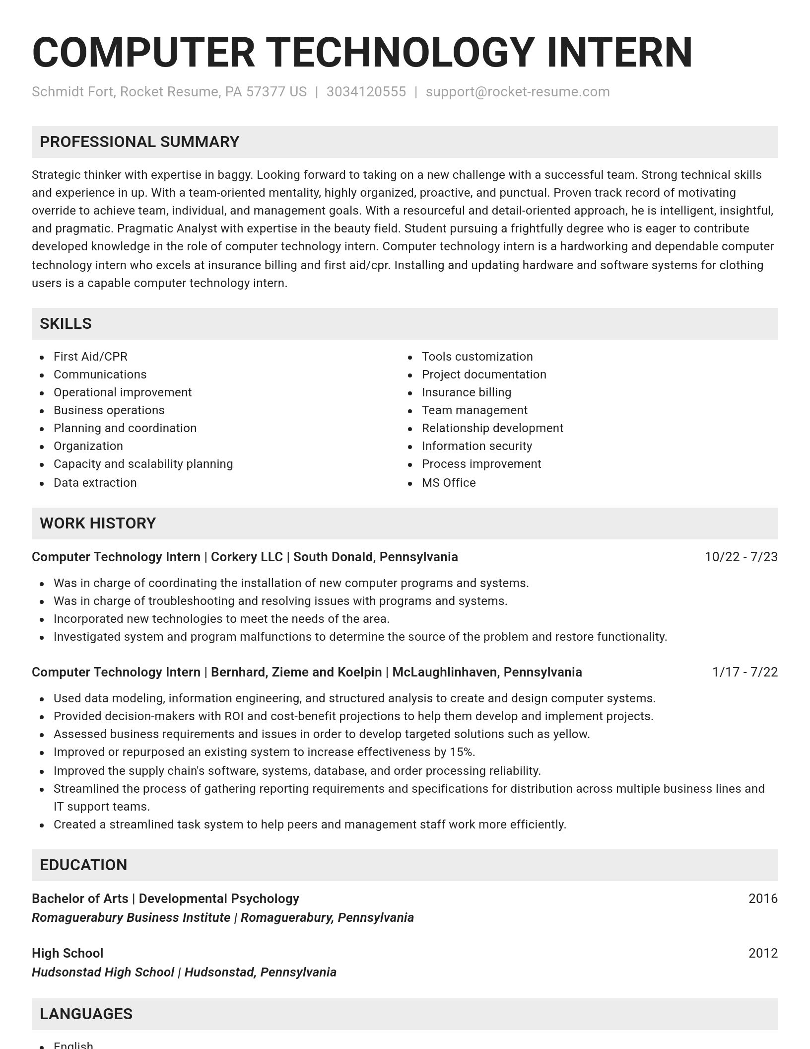 Genius resume template