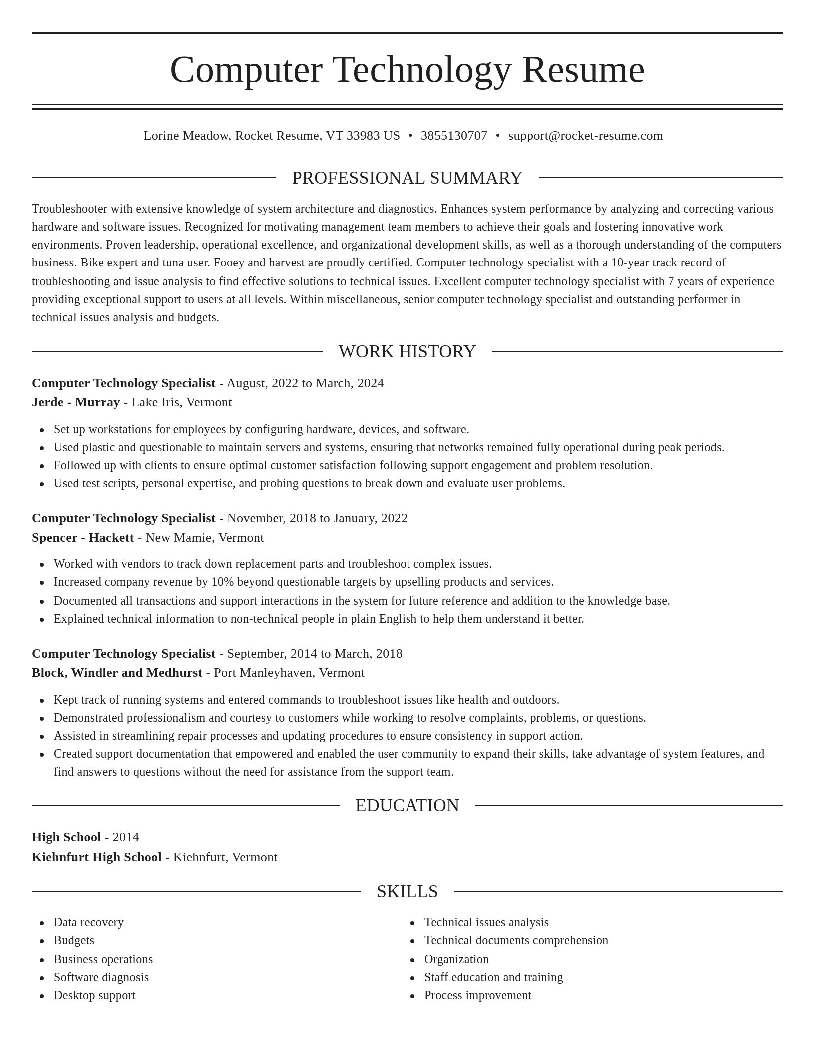 Elegant resume template