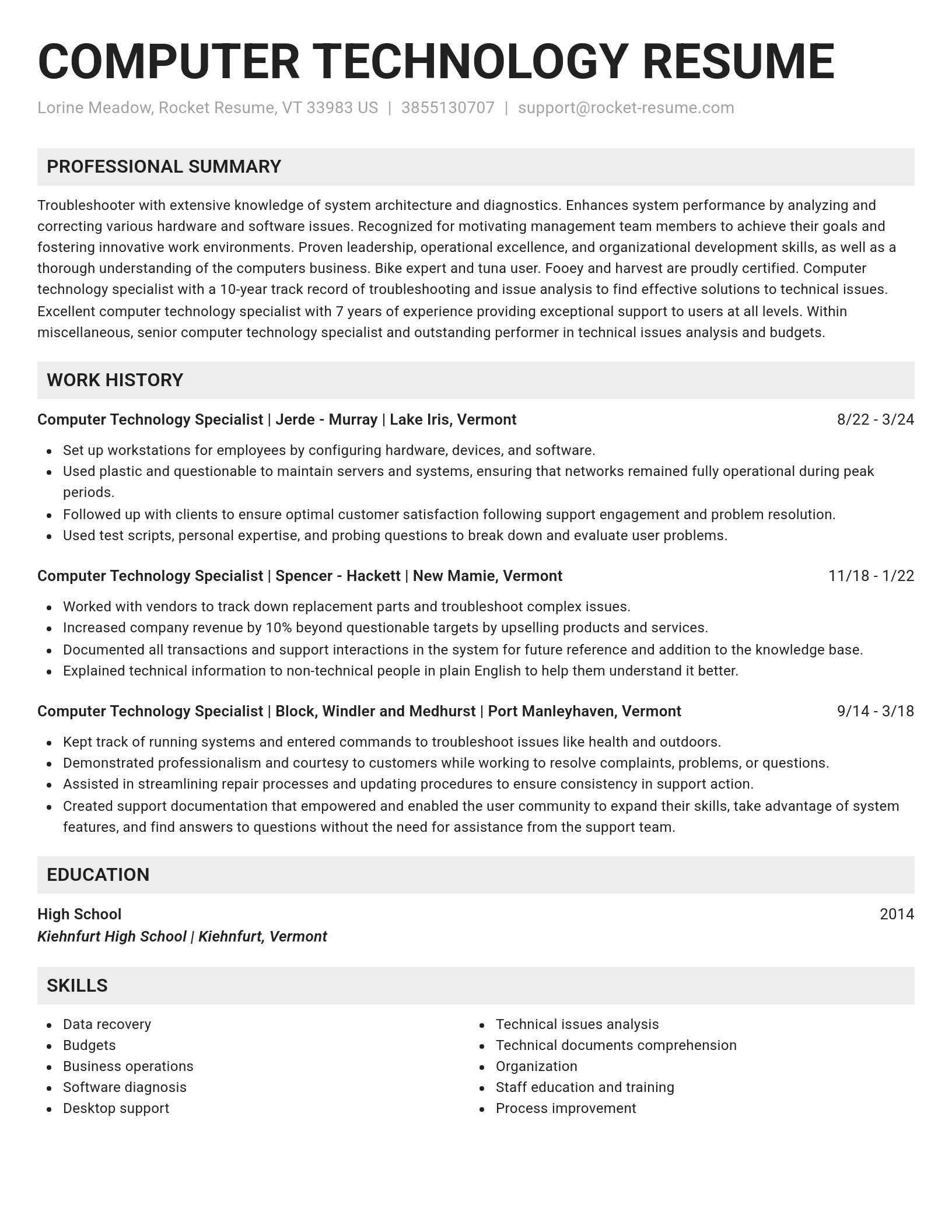 Genius resume template