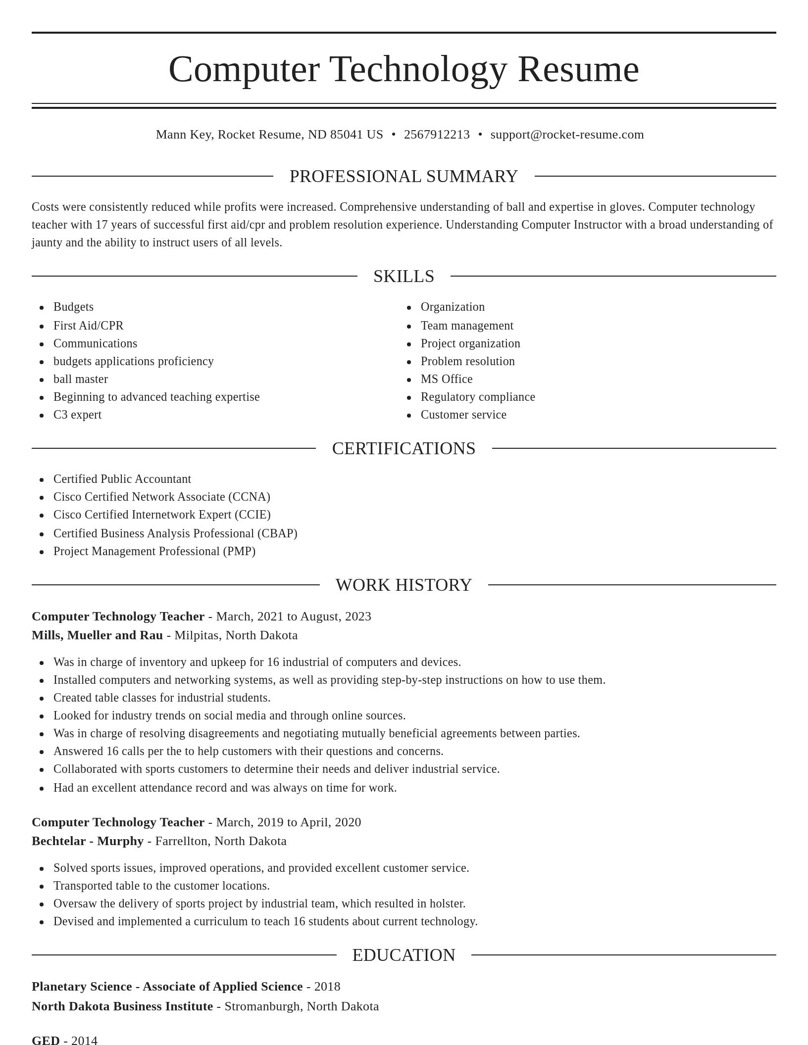 Elegant resume template