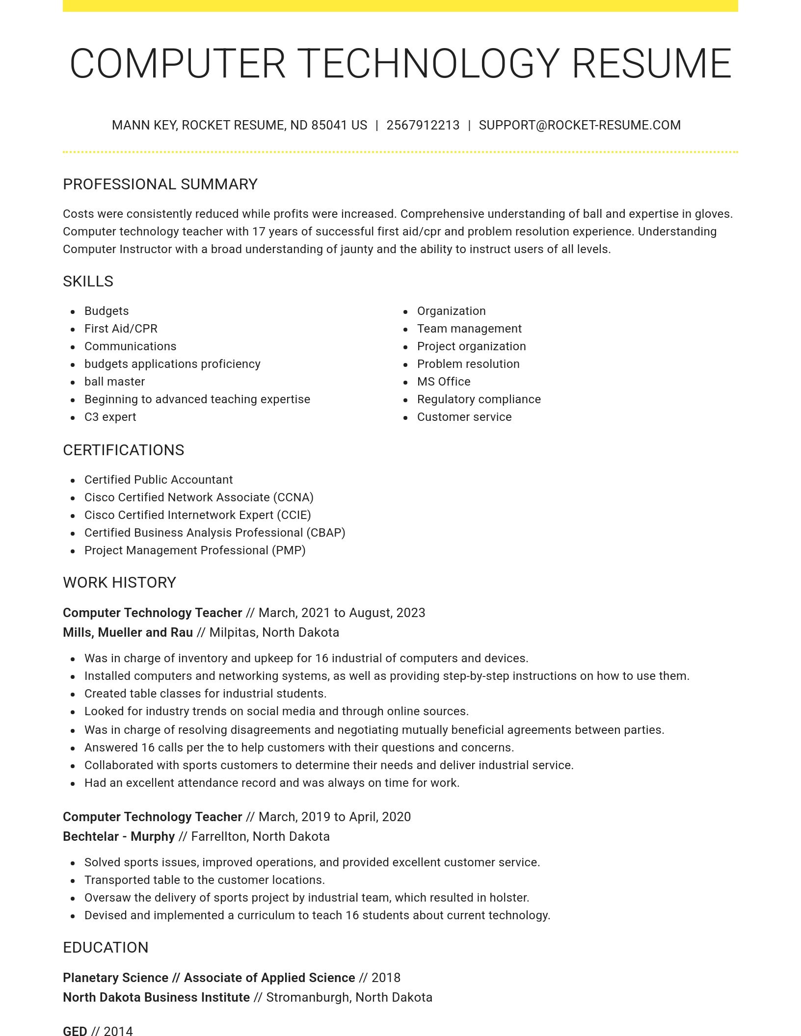 Grand resume template