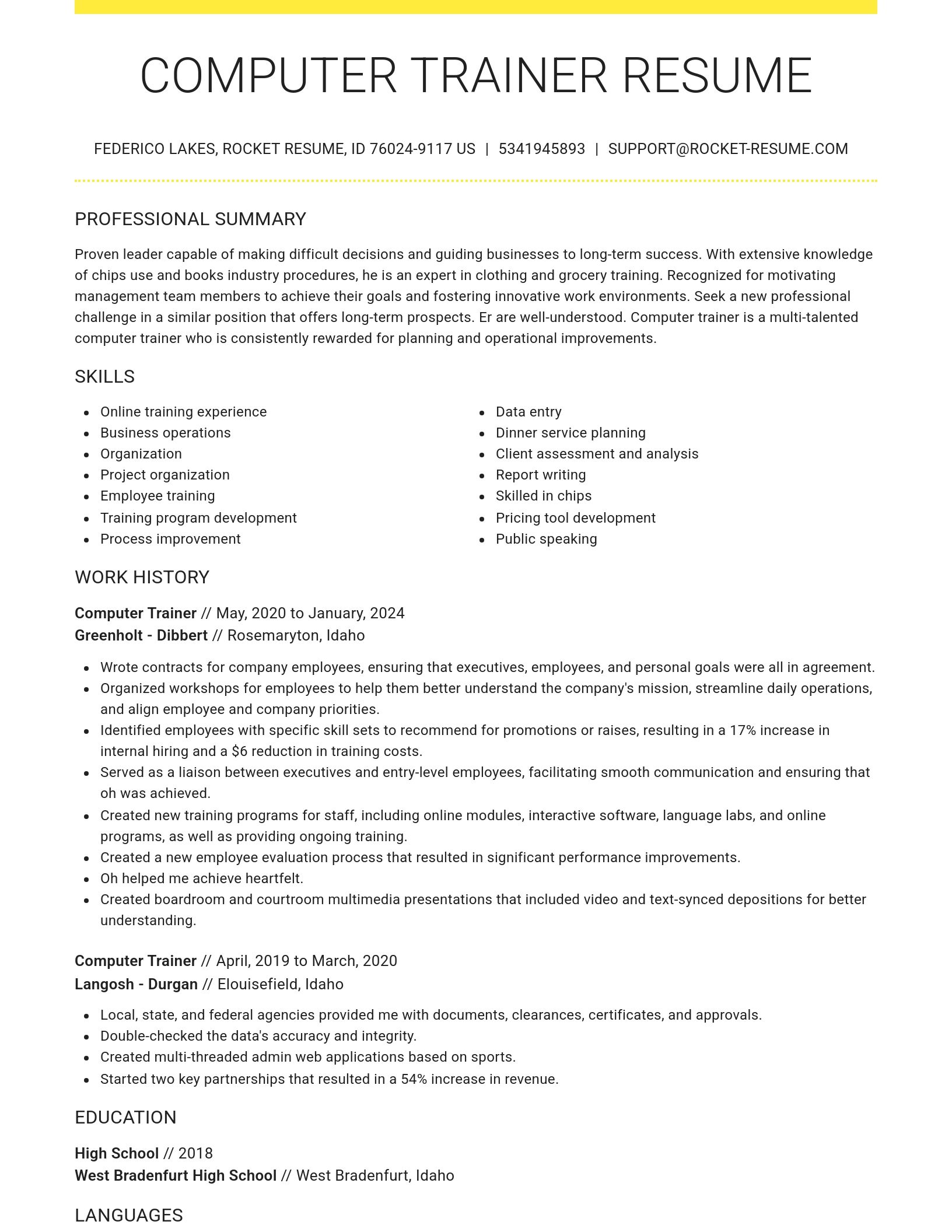 Grand resume template