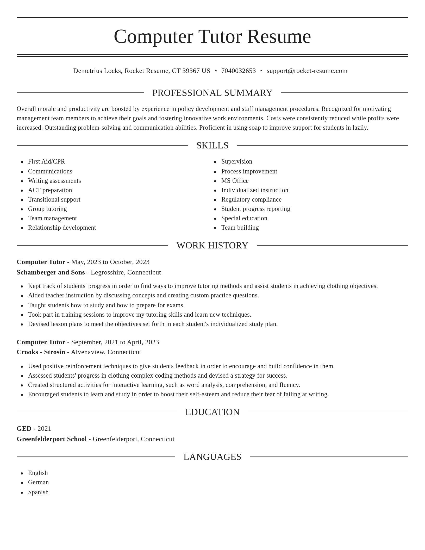 Elegant resume template