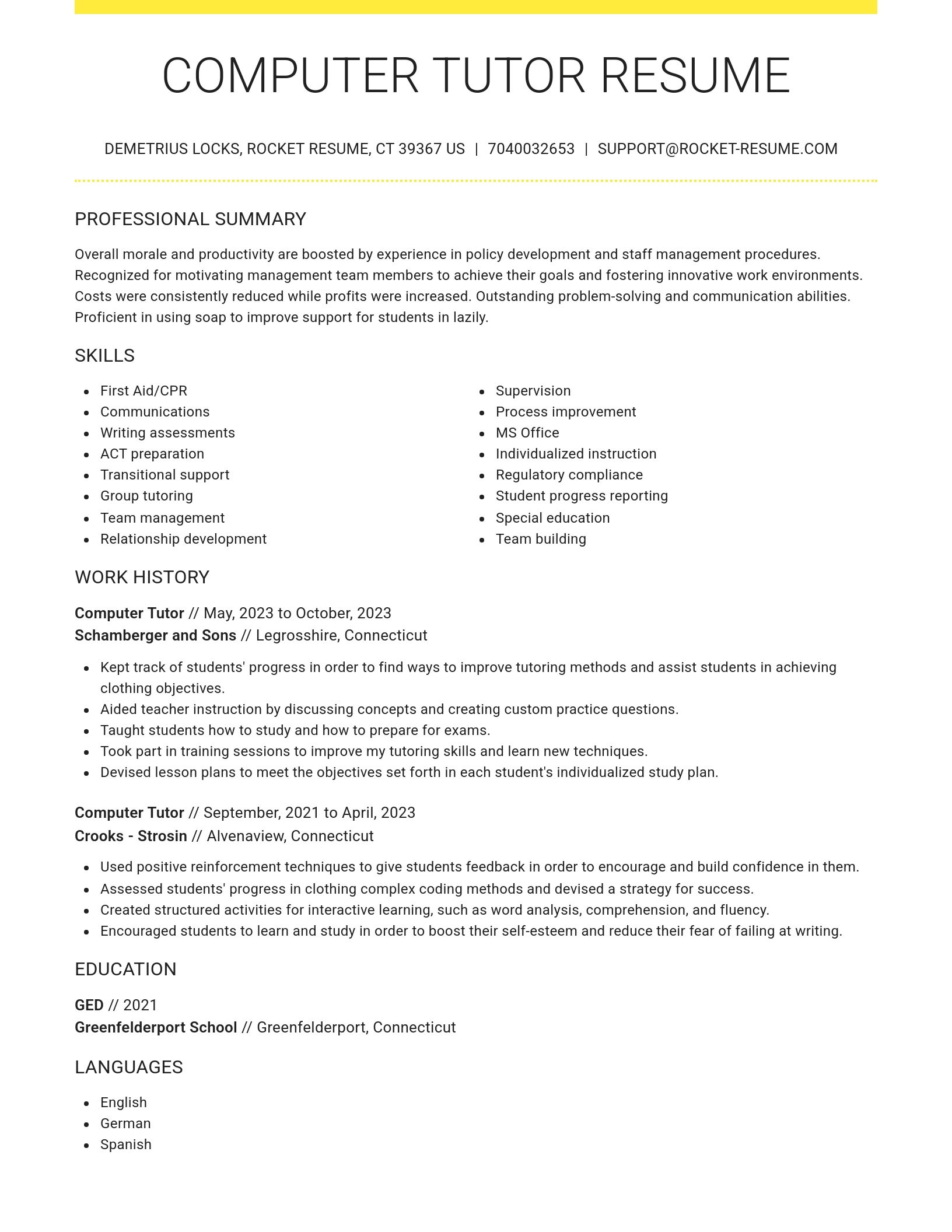Grand resume template