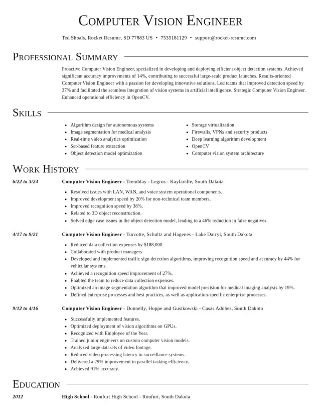 Director resume template