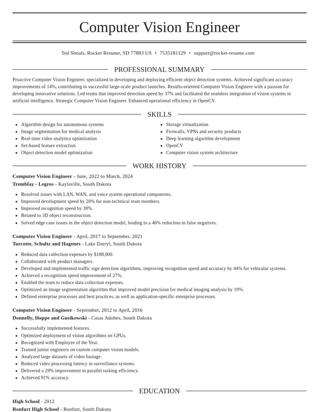 Elegant resume template