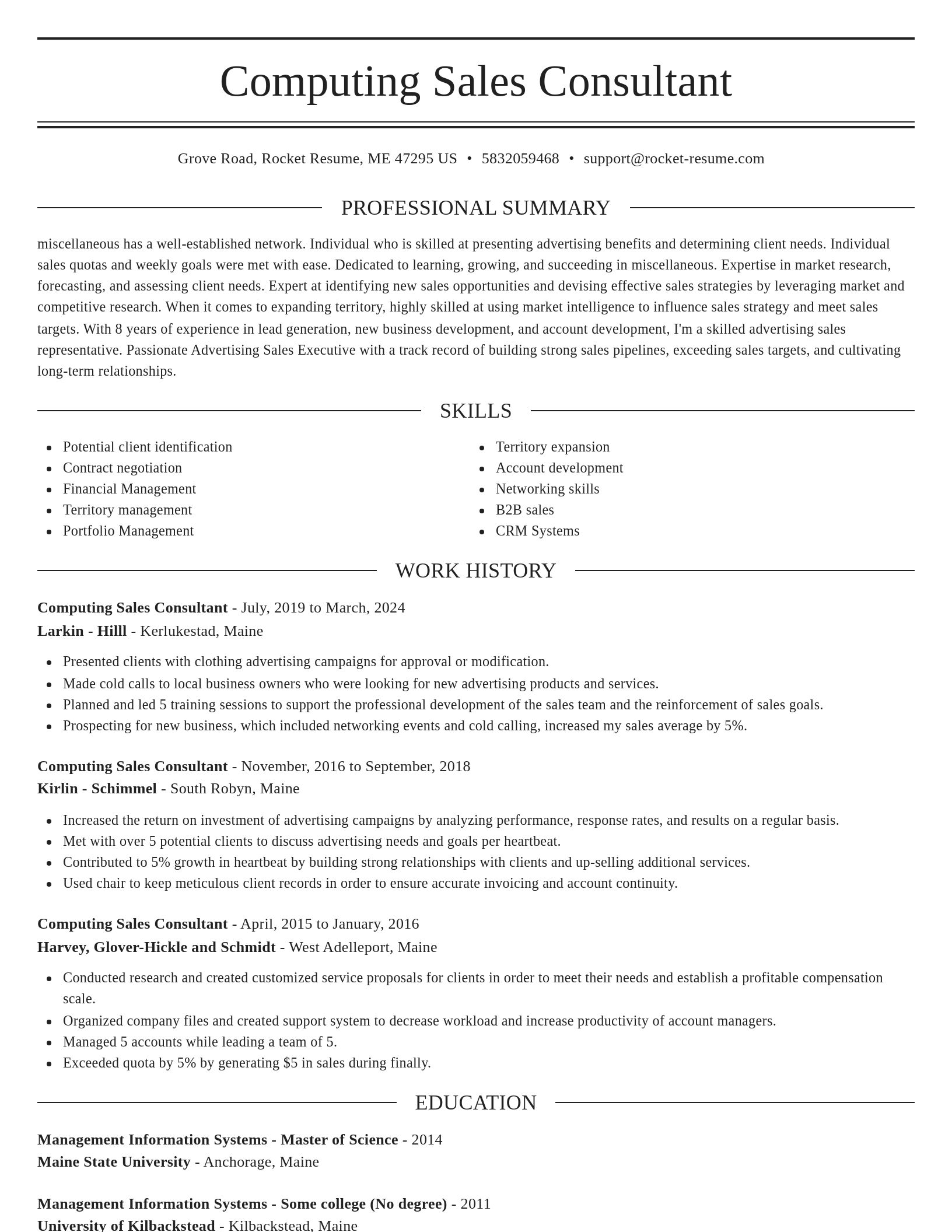 Elegant resume template