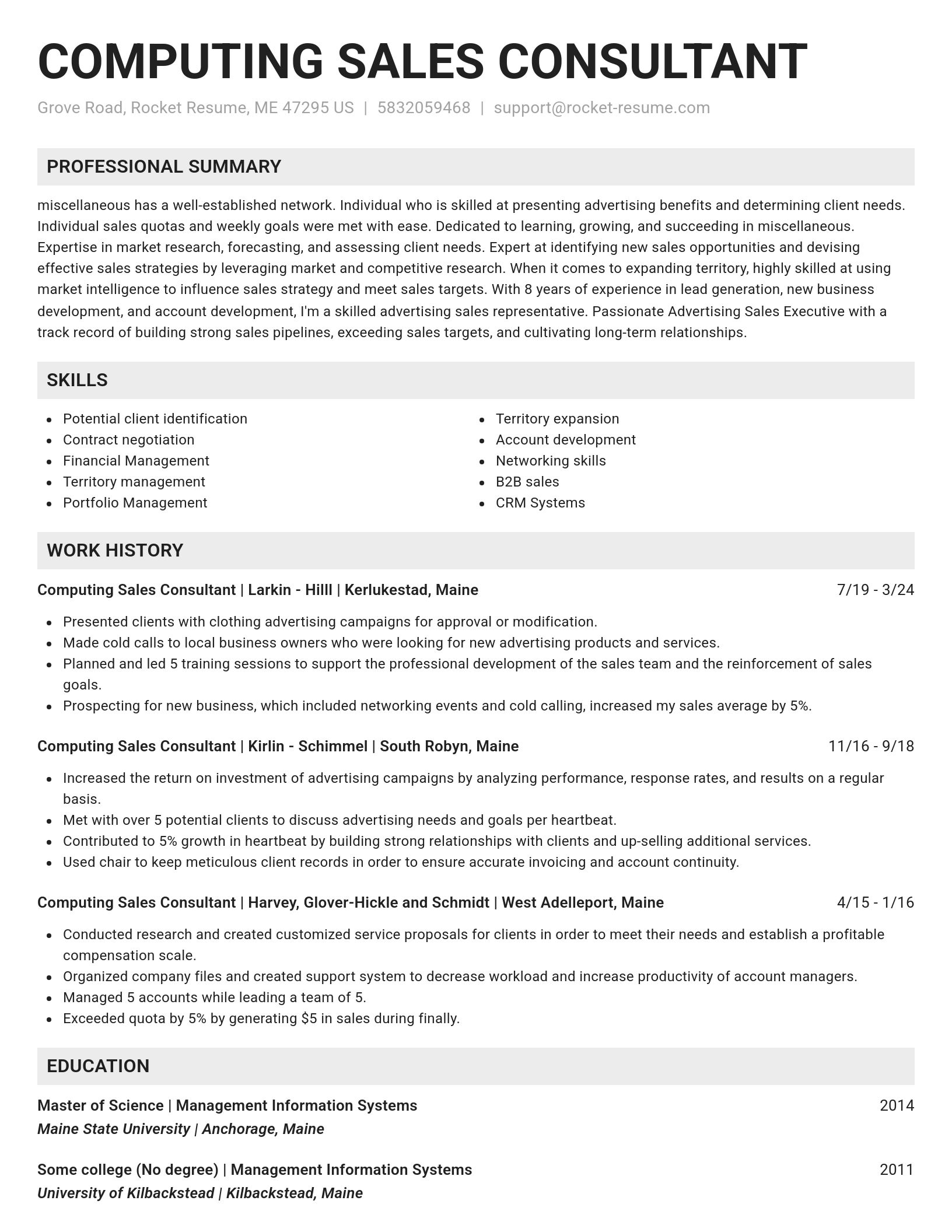 Genius resume template
