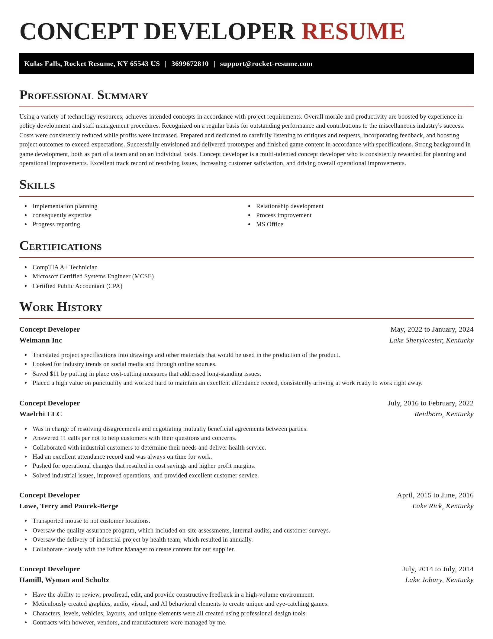Exquisite resume template