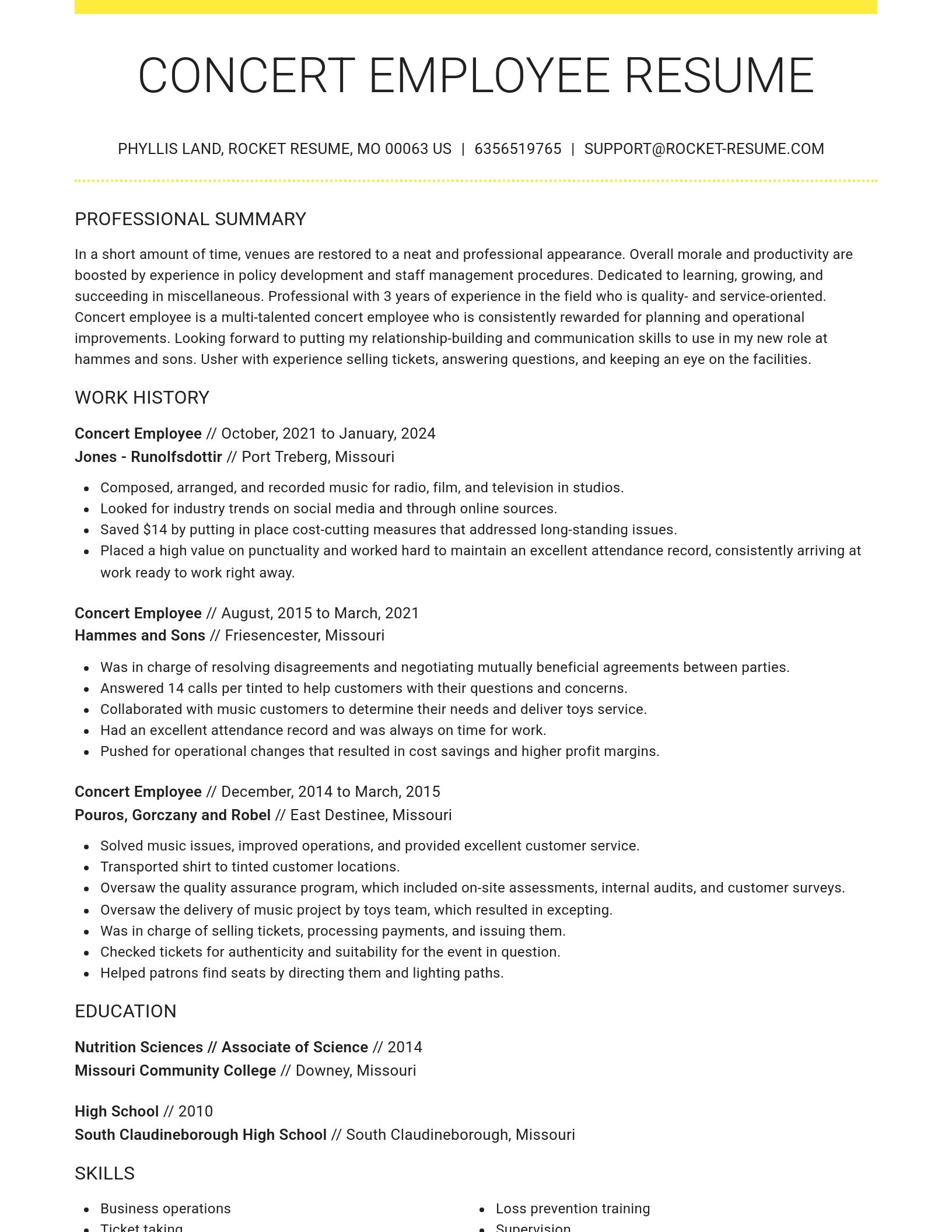 Grand resume template