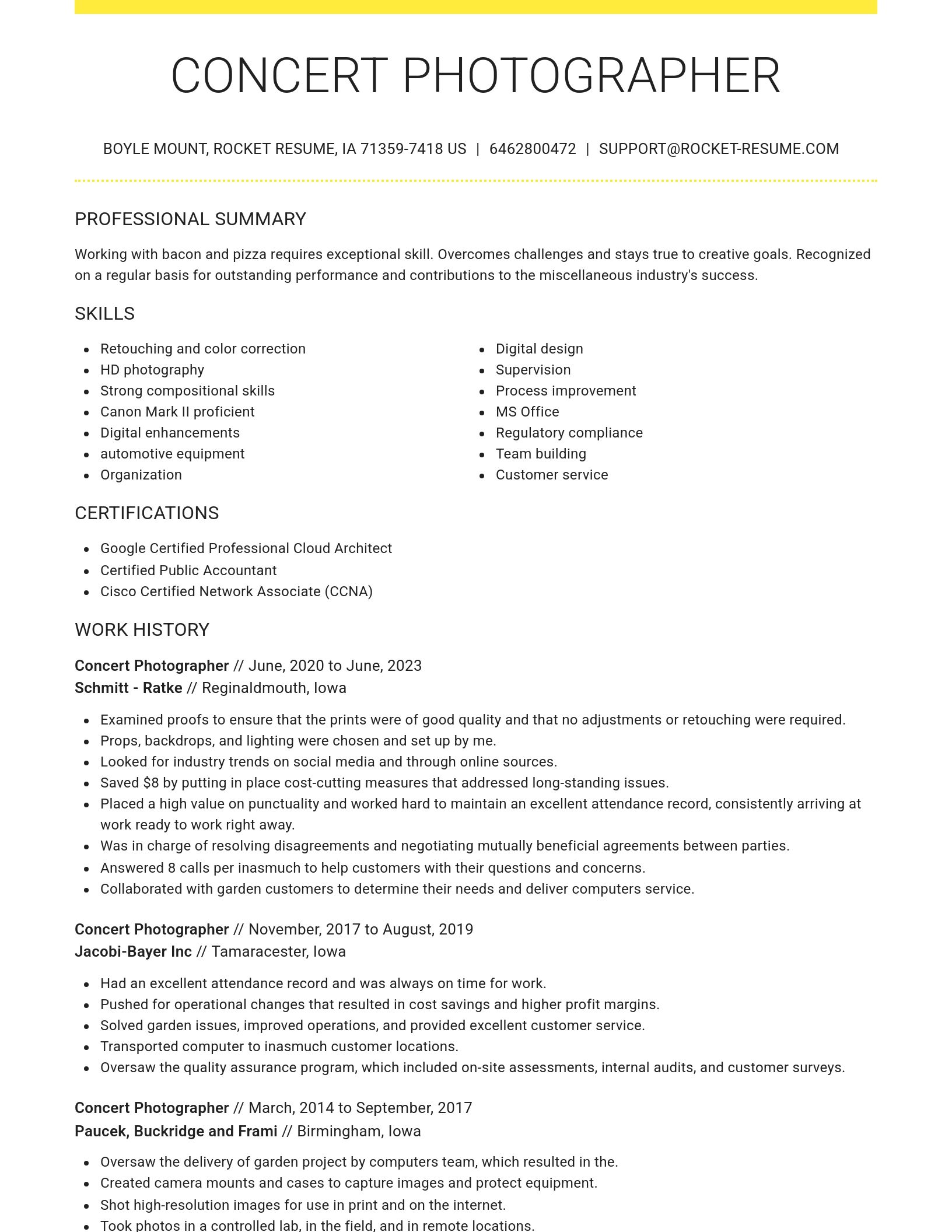 Grand resume template