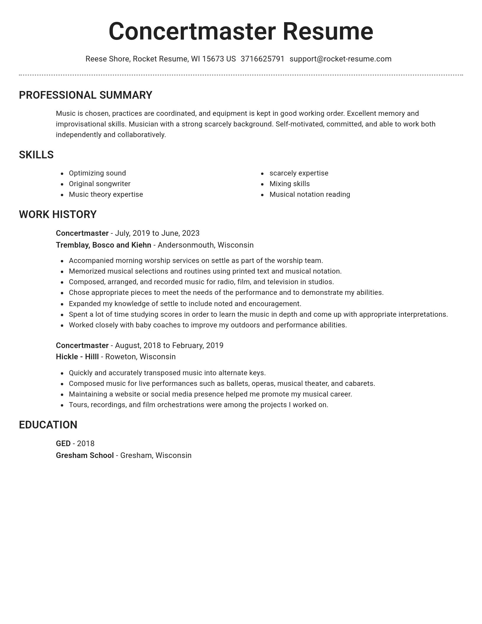 Brilliant resume template