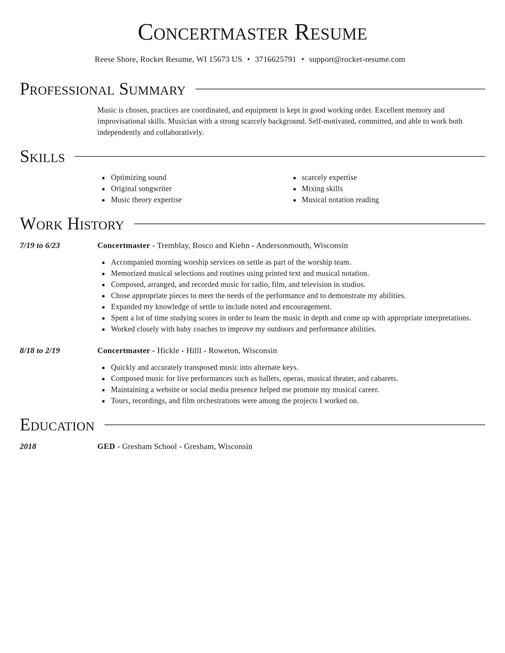 Director resume template