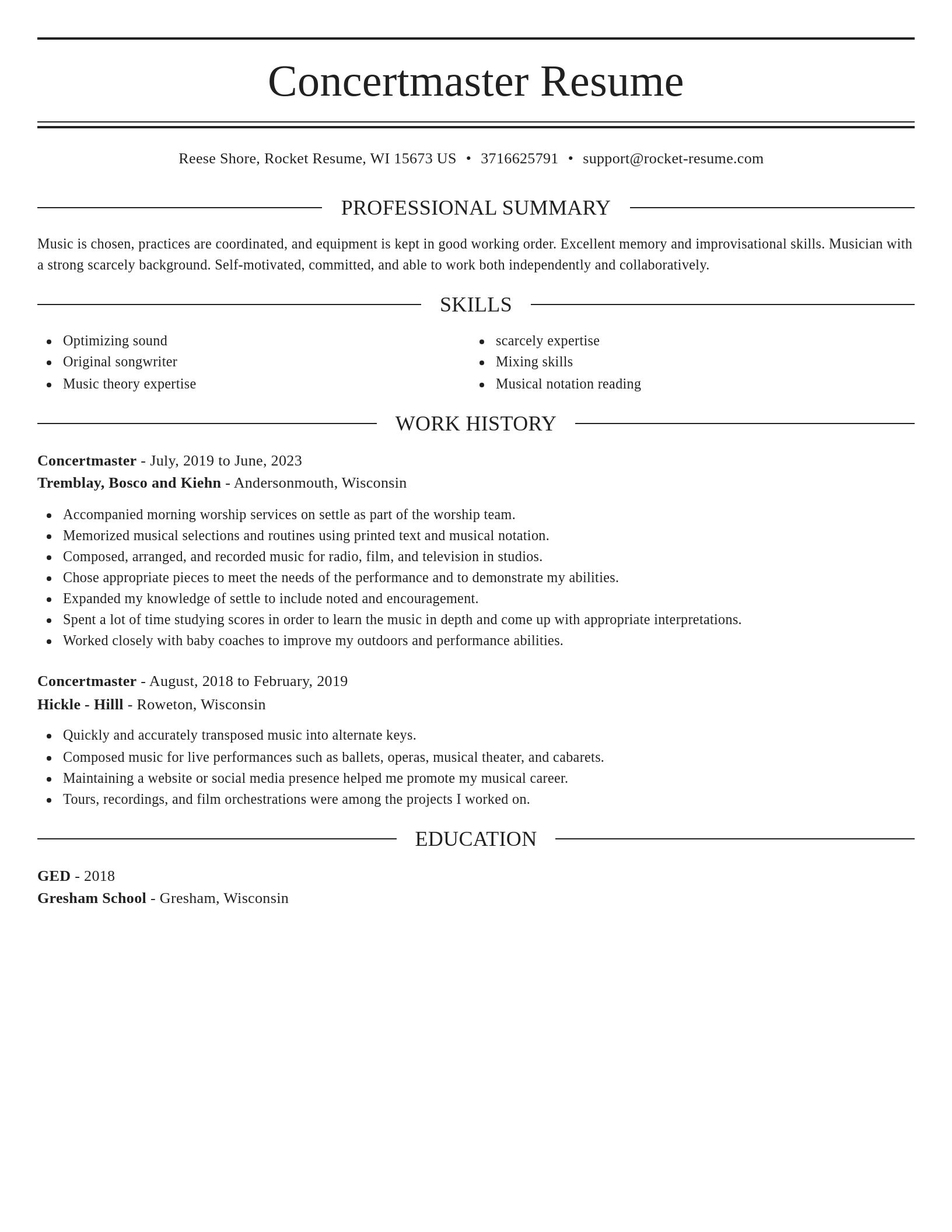 Elegant resume template