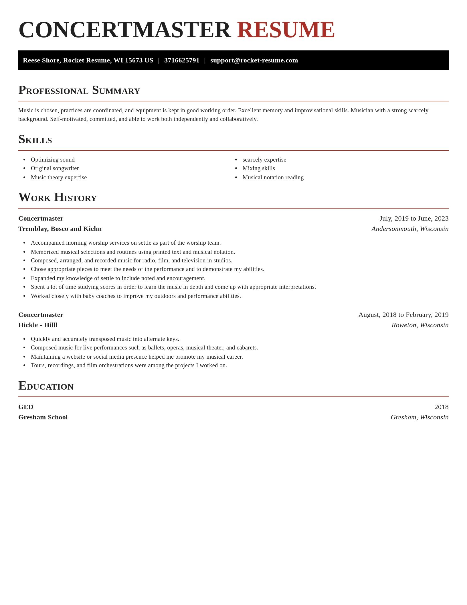 Exquisite resume template