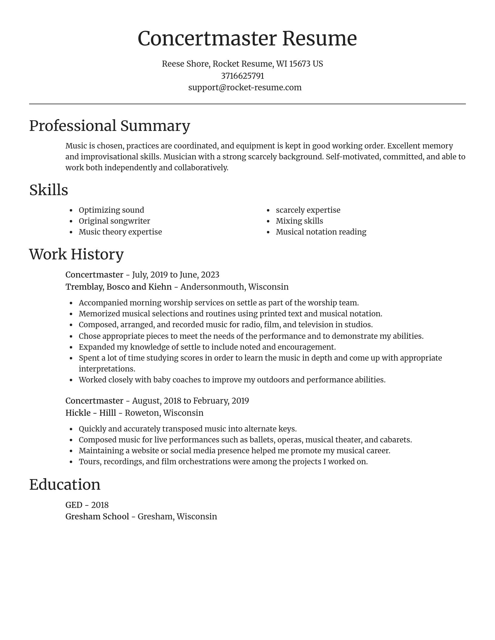 Focal Point resume template