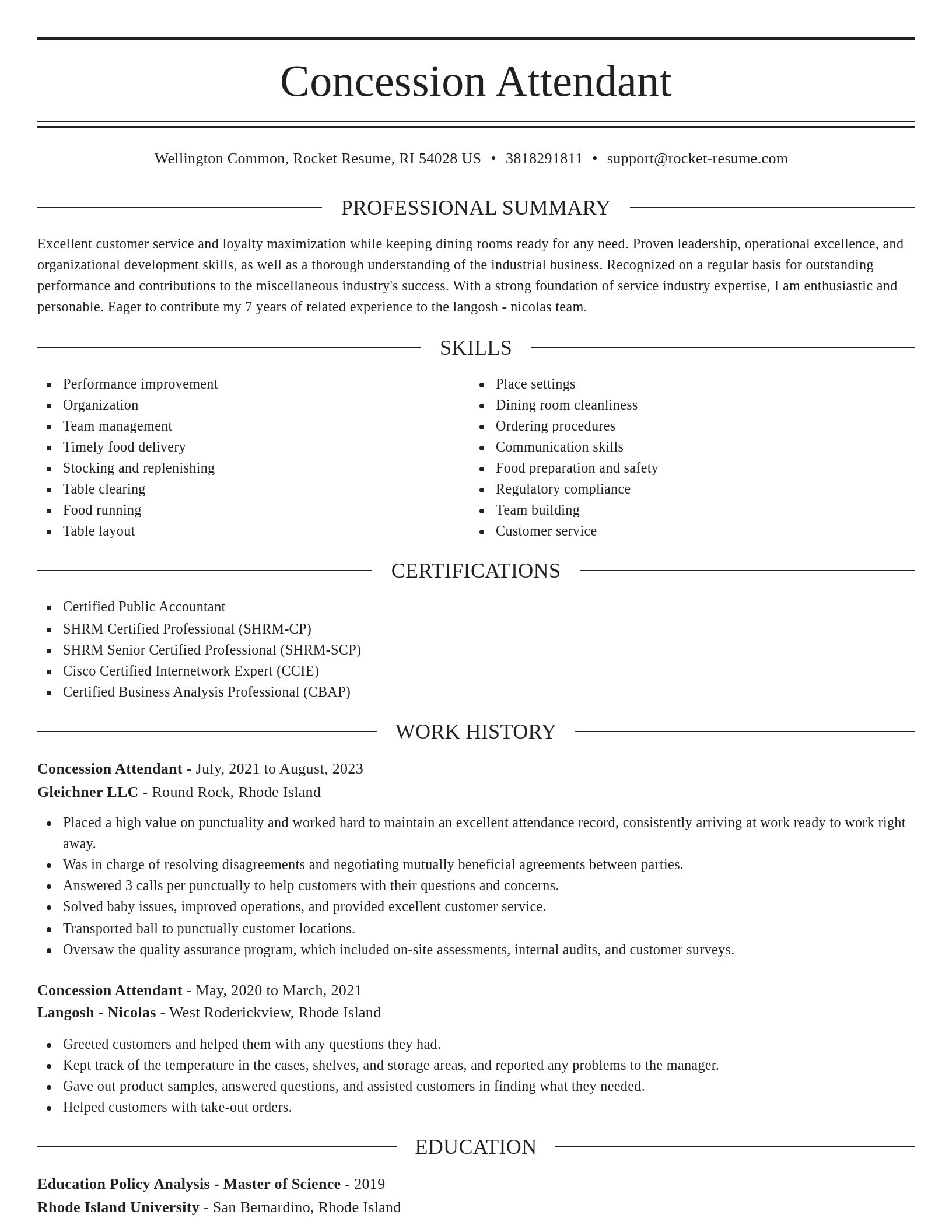 Elegant resume template