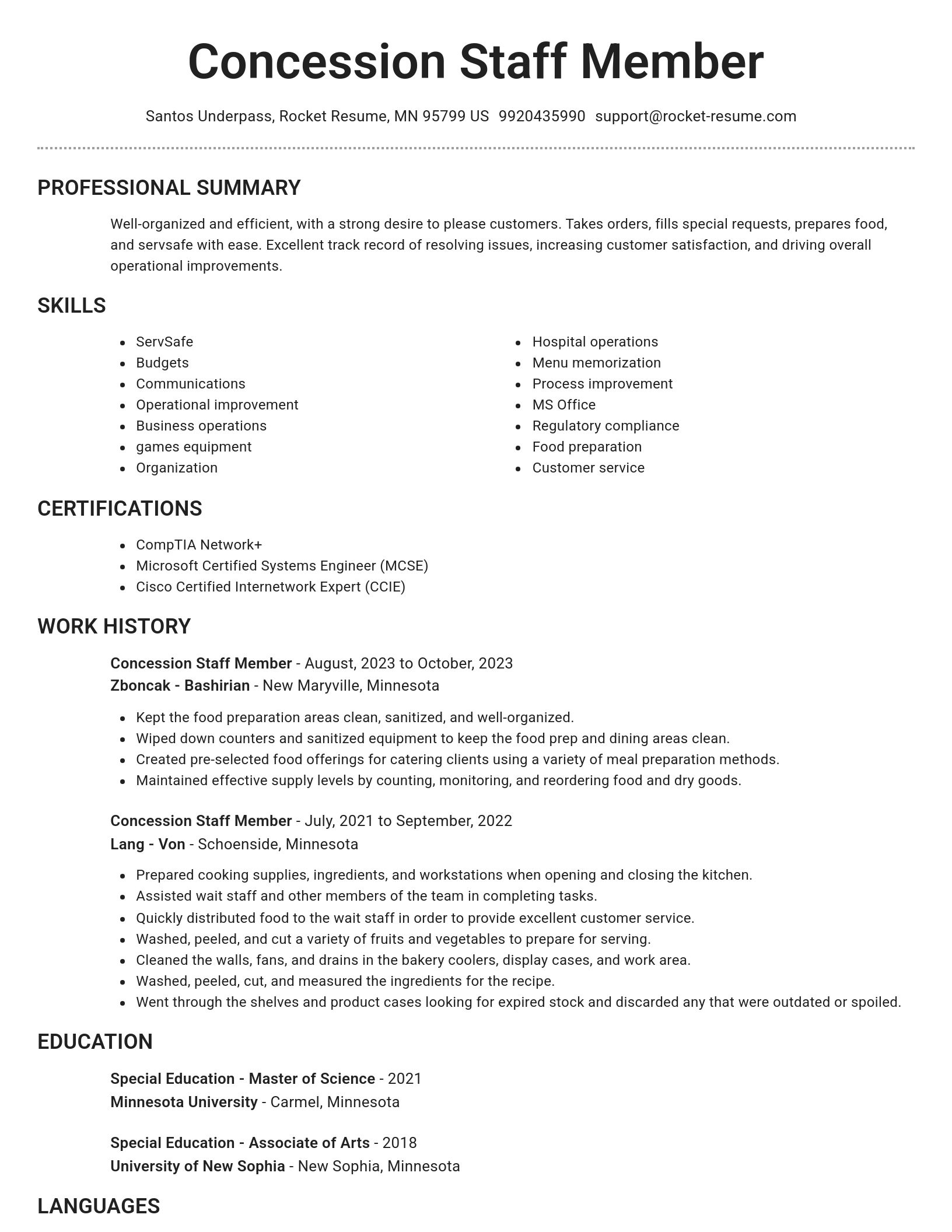 Brilliant resume template