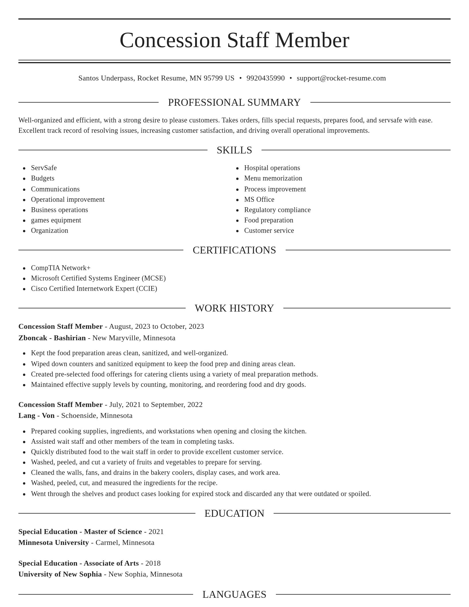 Elegant resume template