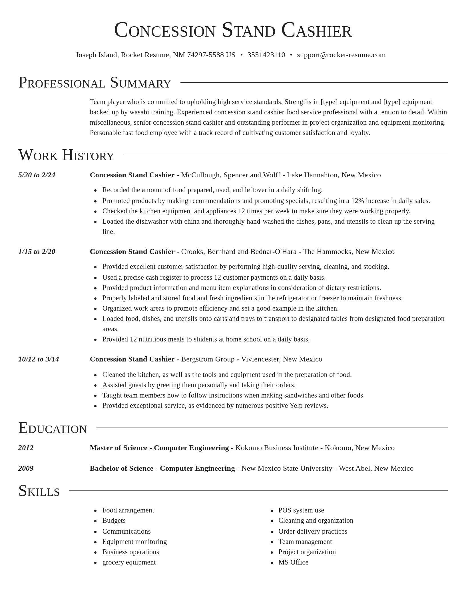 Director resume template