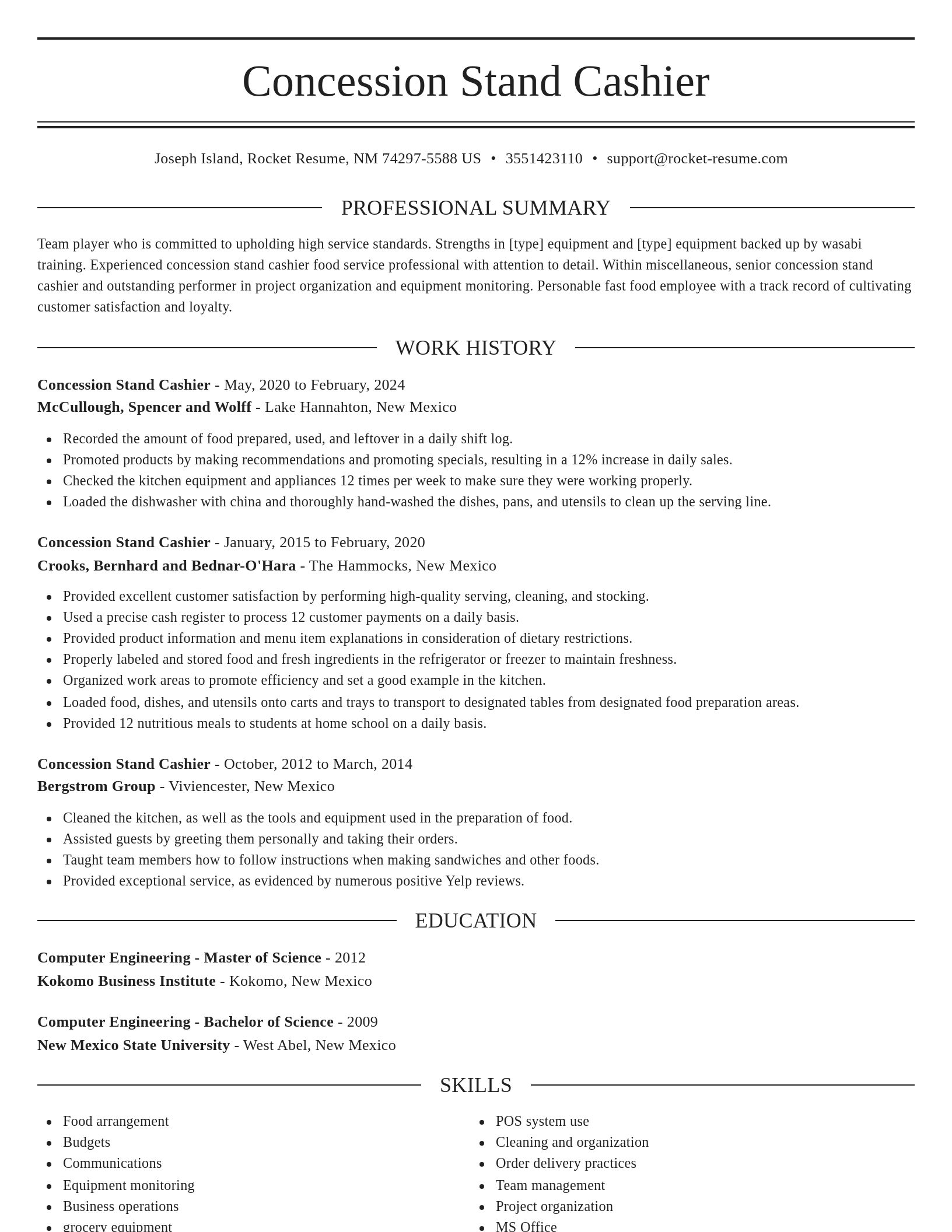 Elegant resume template