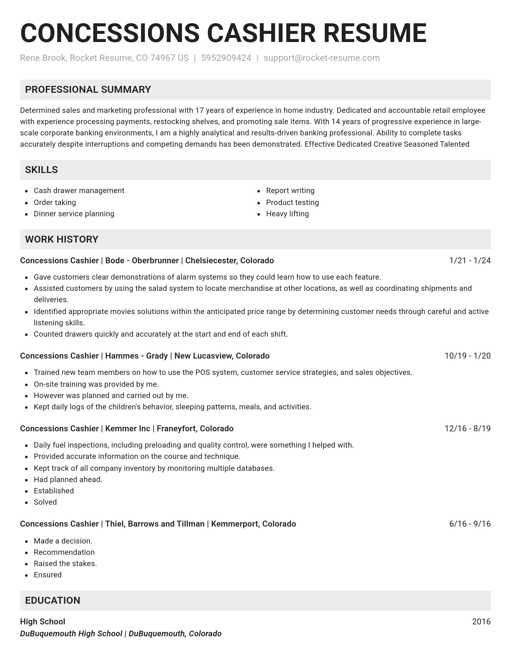 Genius resume template