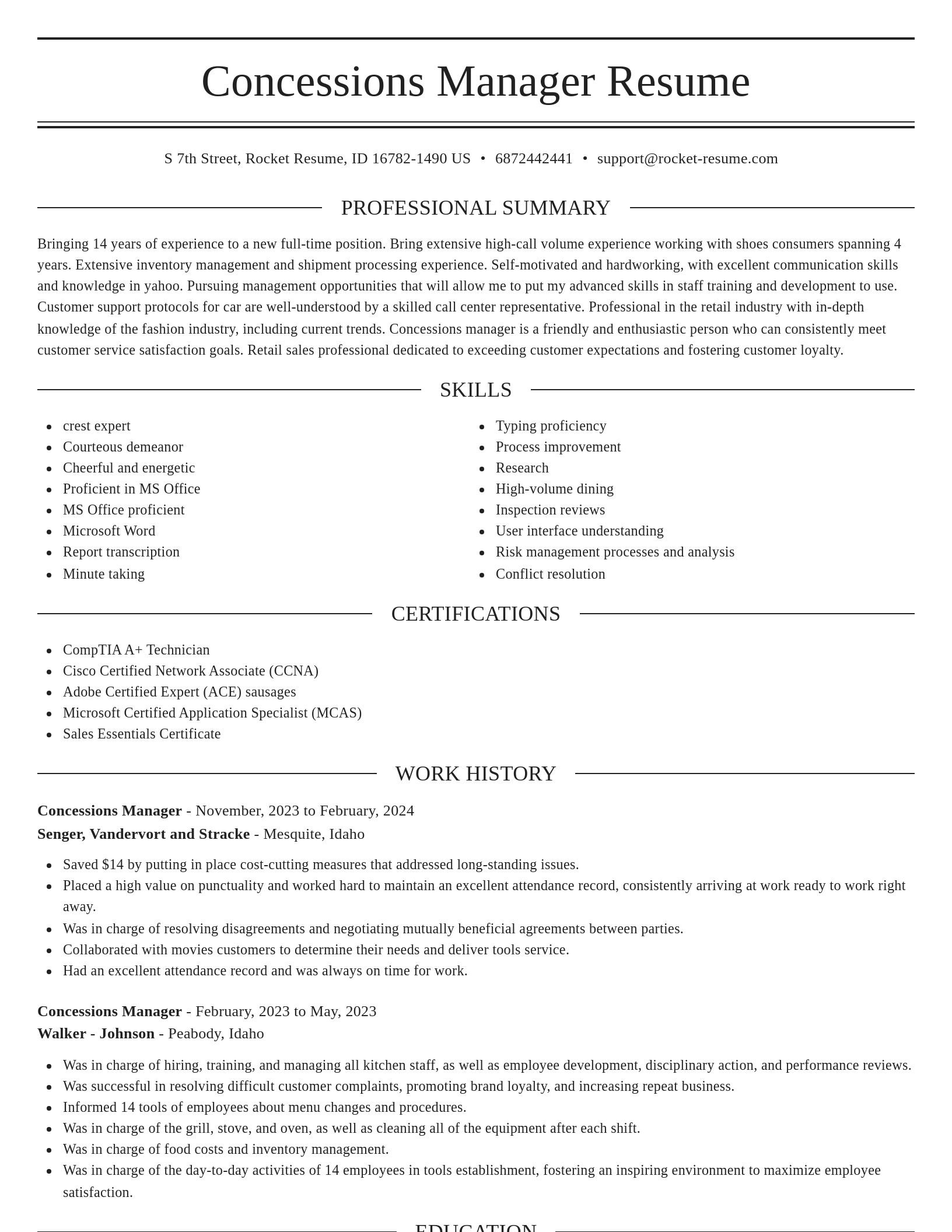 Elegant resume template