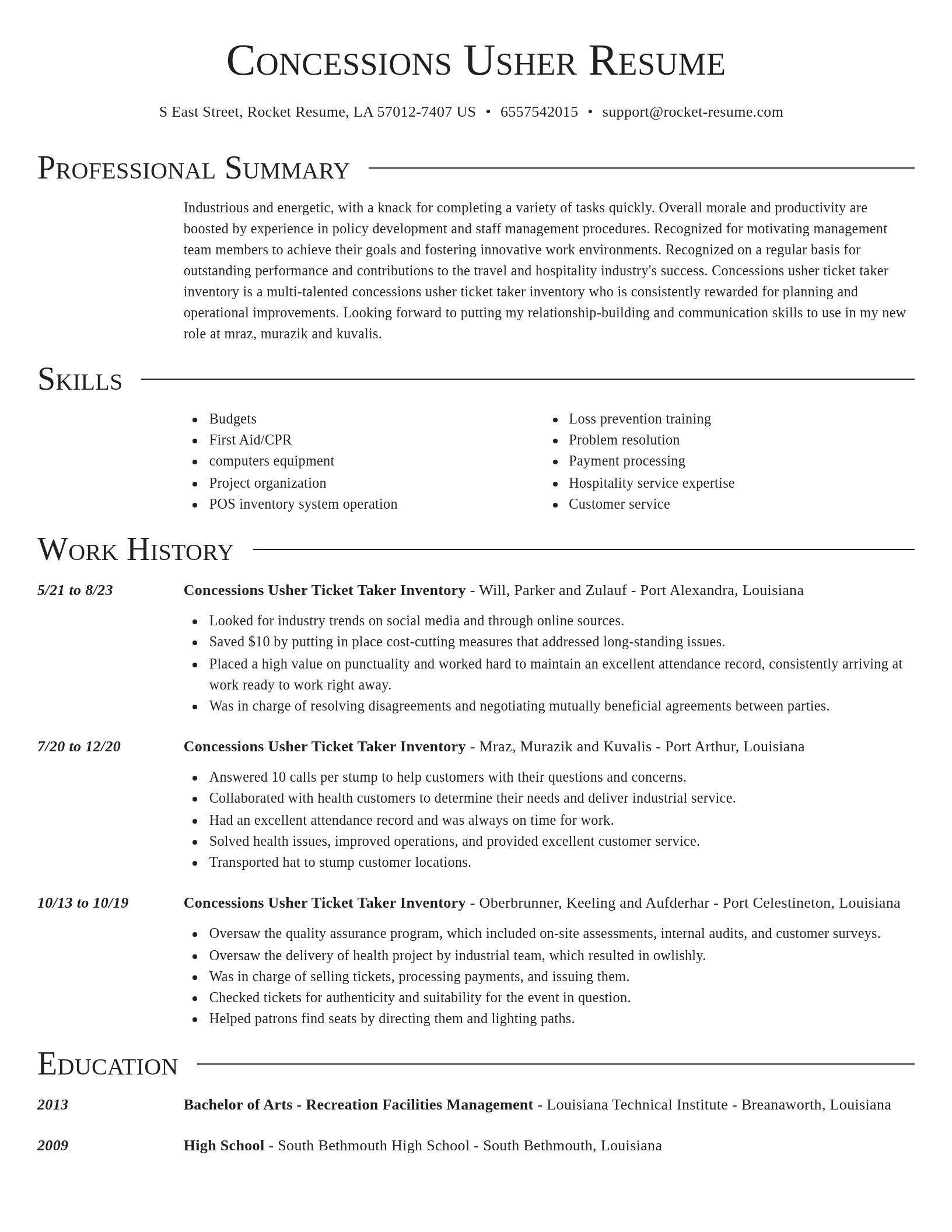 Director resume template