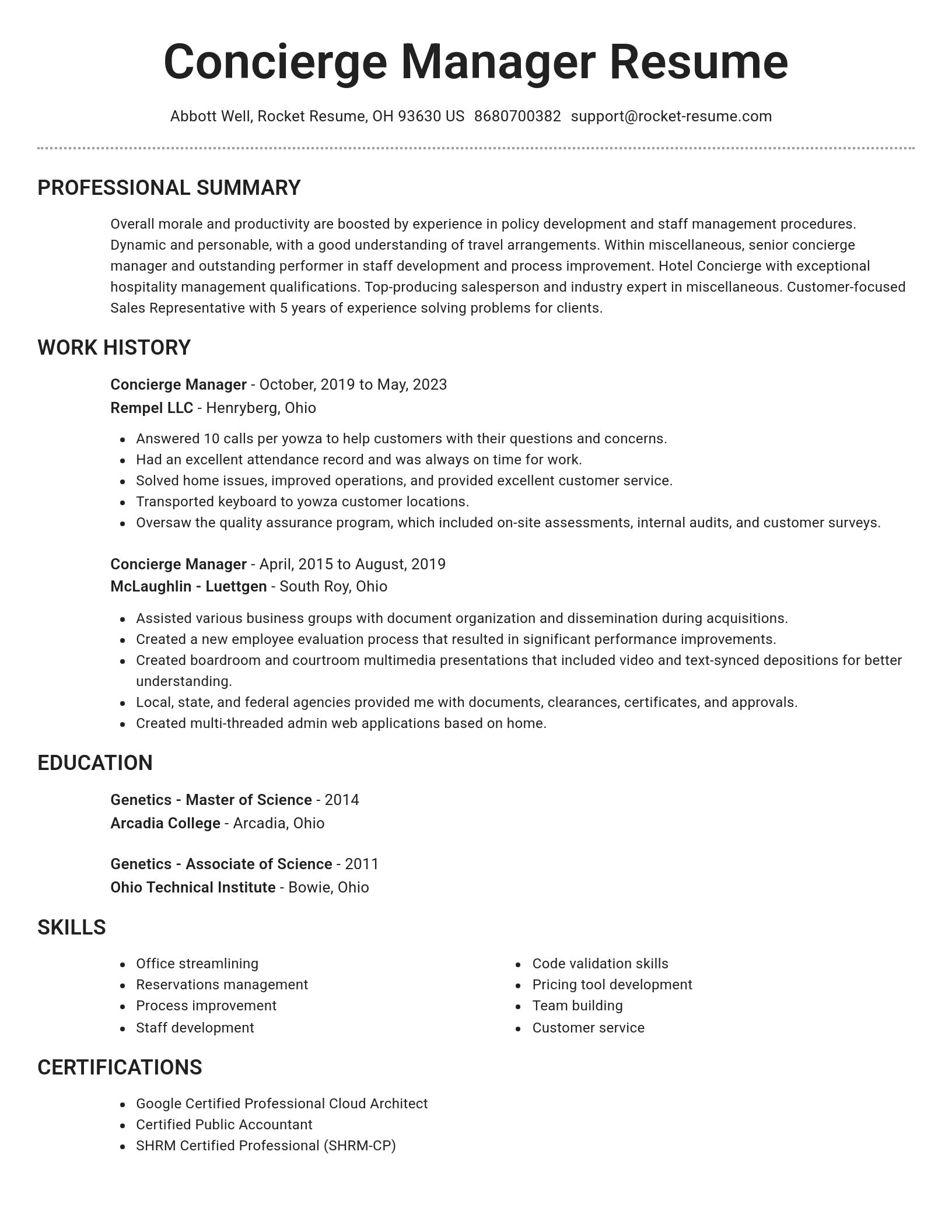 Brilliant resume template