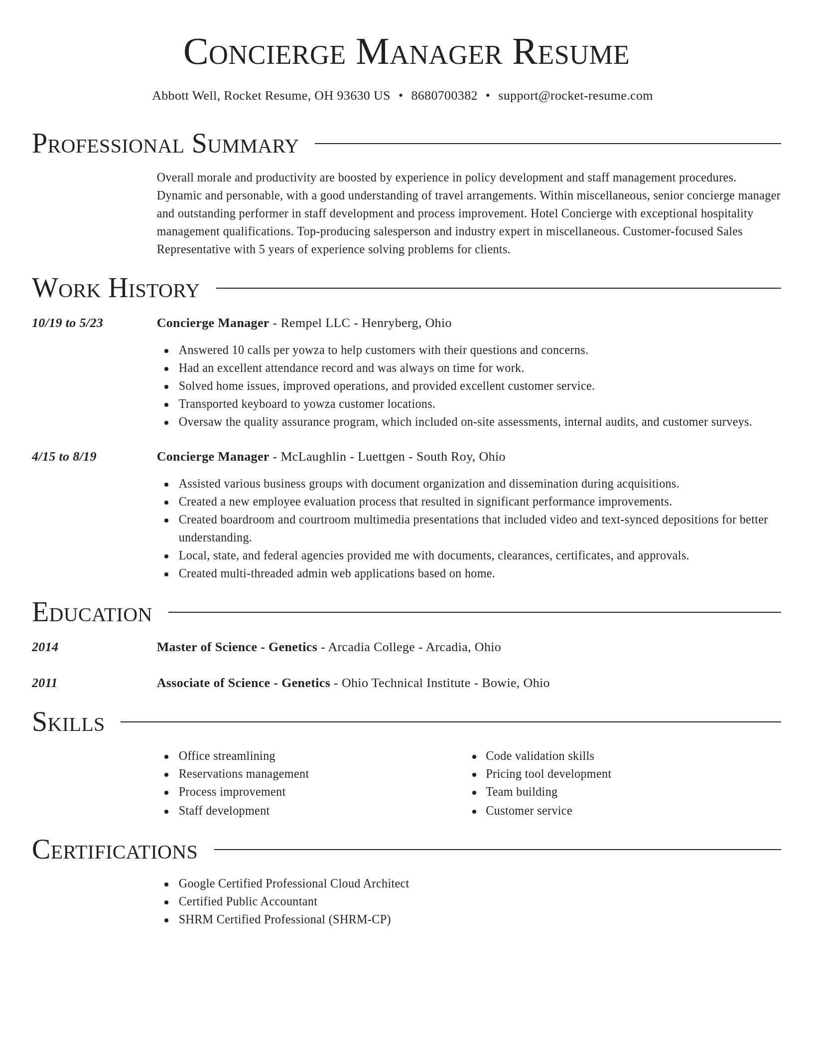 Director resume template