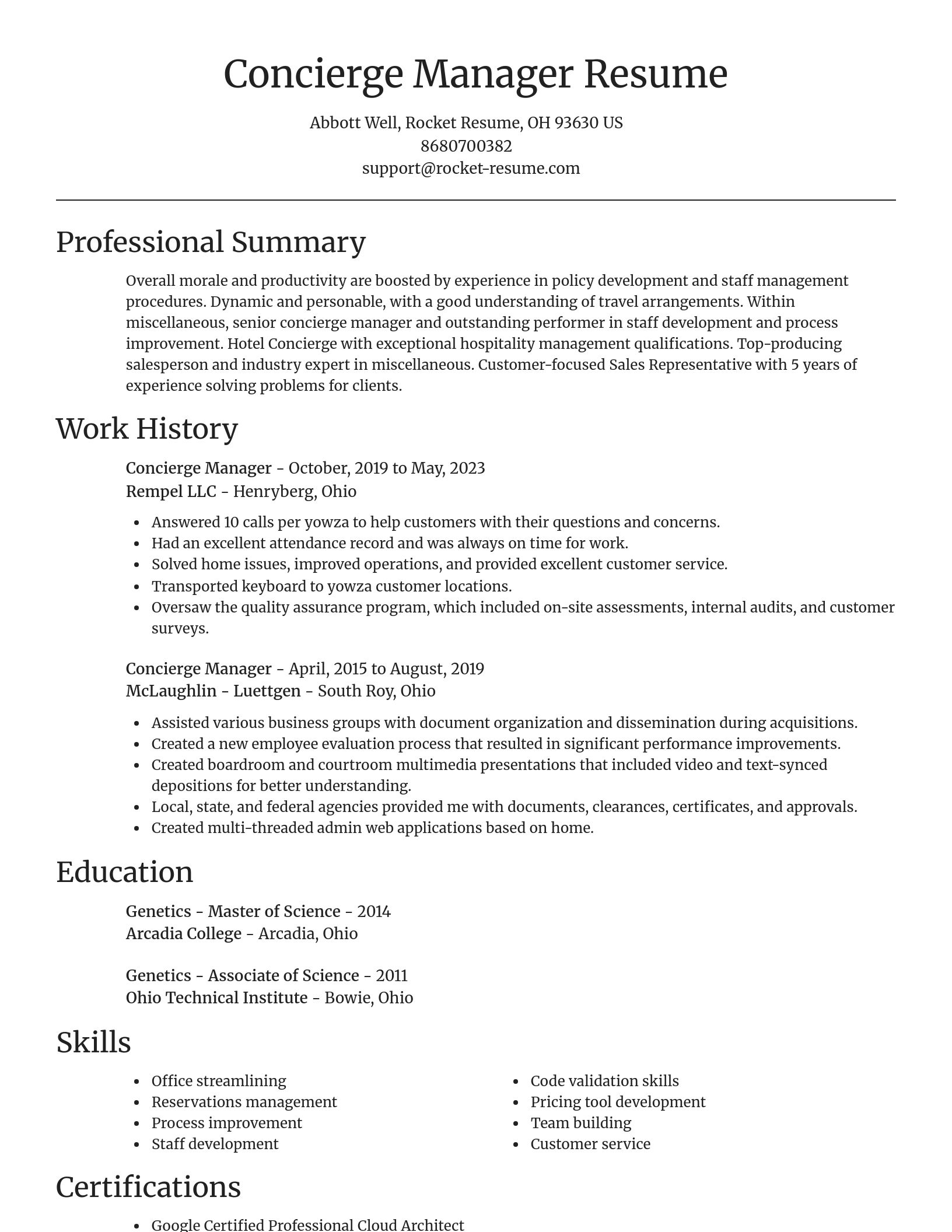 Focal Point resume template