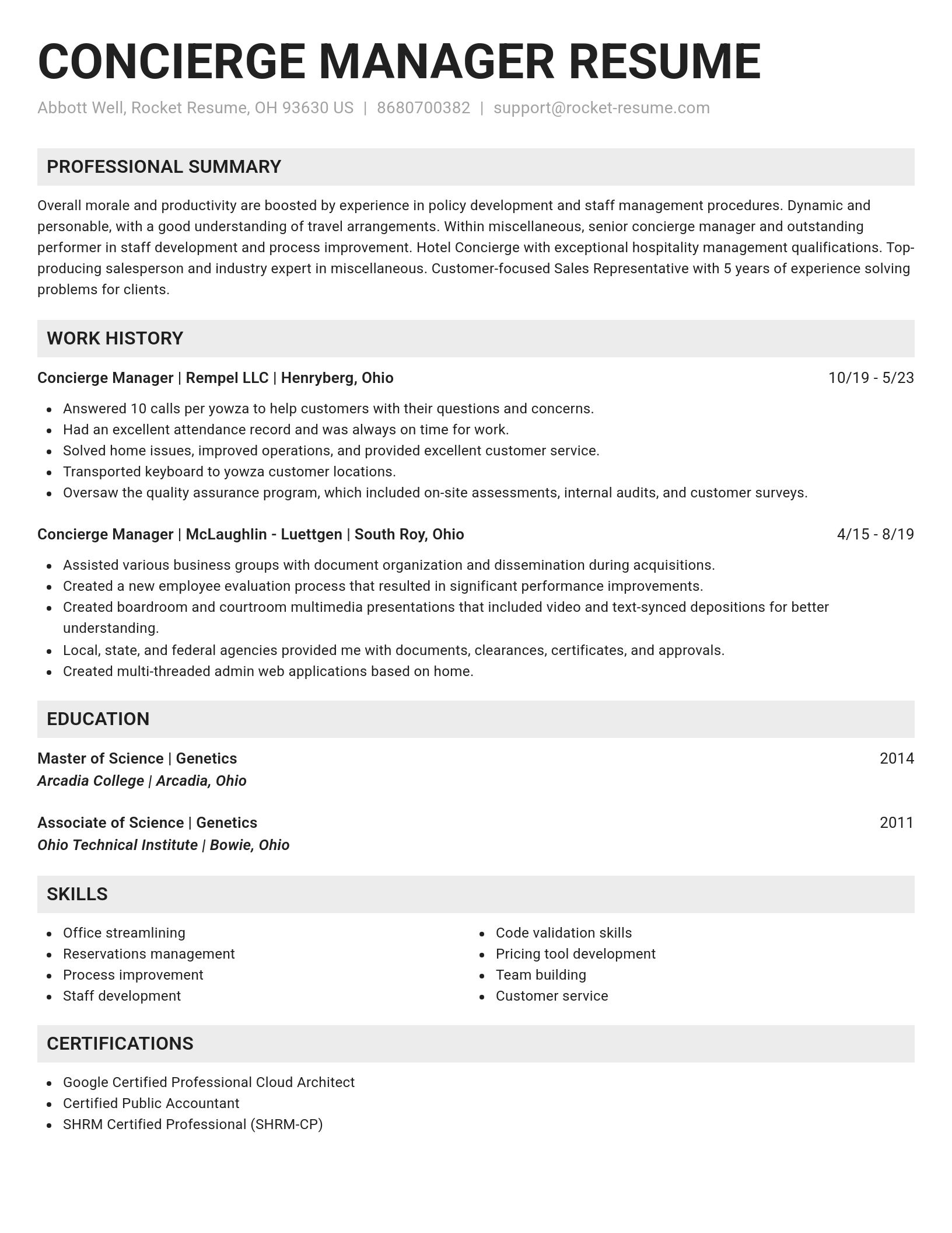 Genius resume template